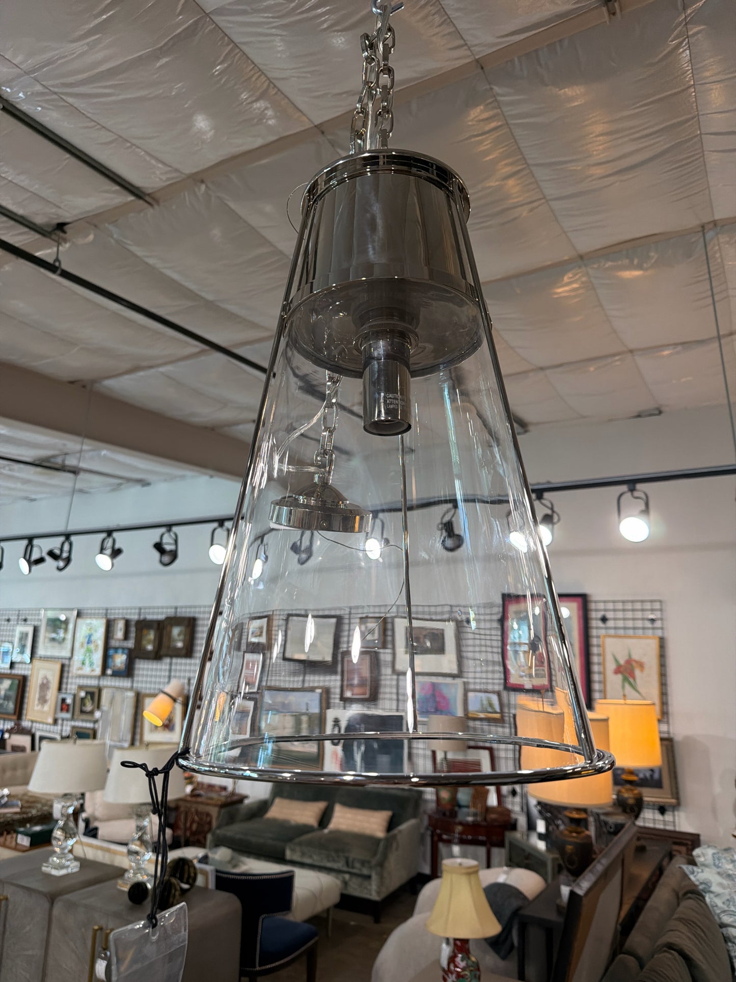 Visual Comfort Nickel Pendant