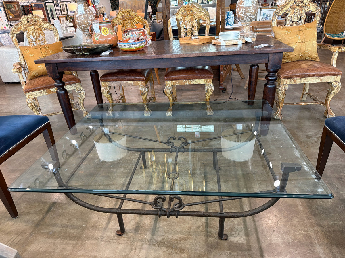 Hand Wrought Iron Paul Ferrante Cocktail Table 50 x 40 Giacometti Style