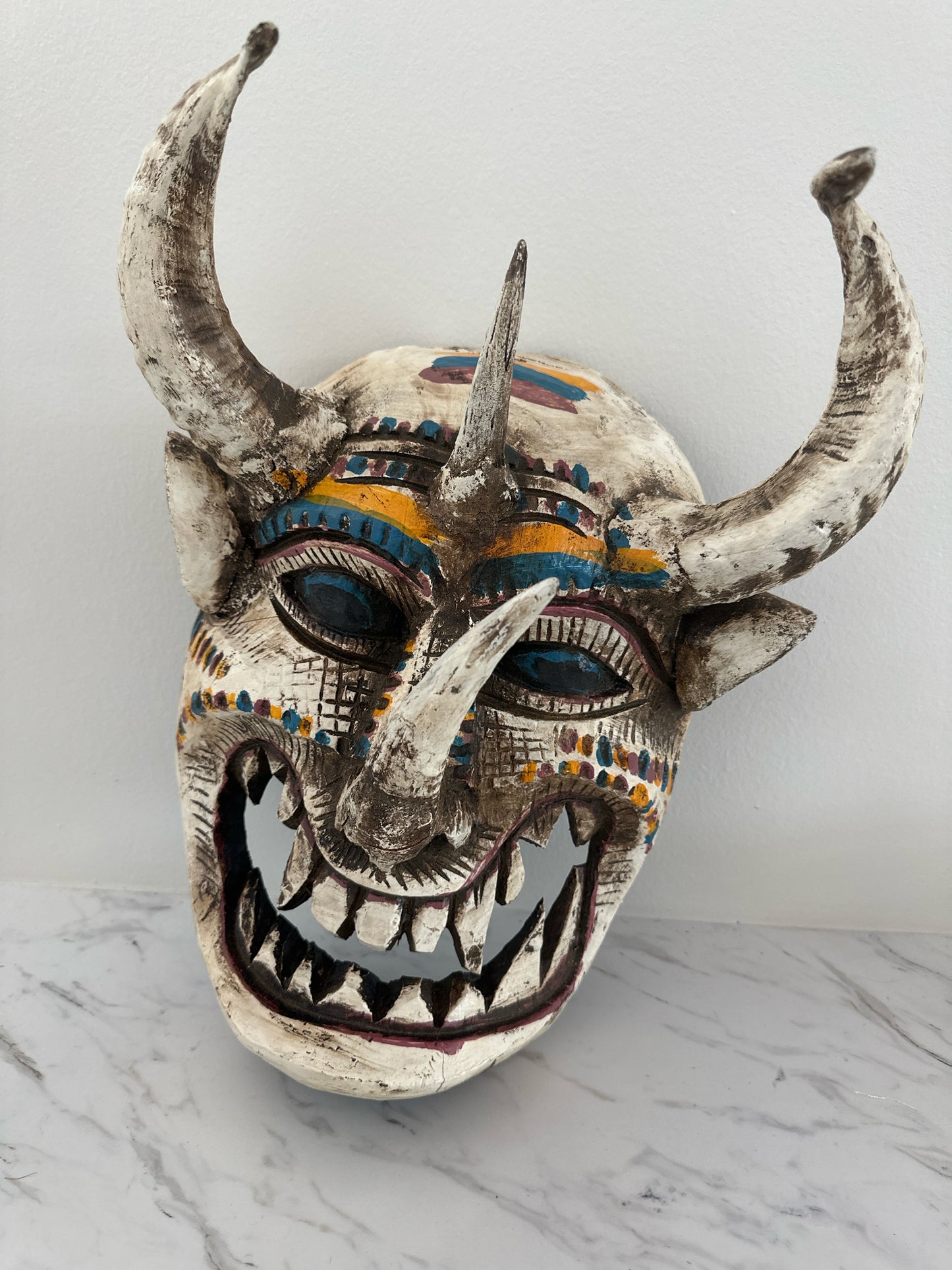 Mexican Tribal Mask Wood Carved