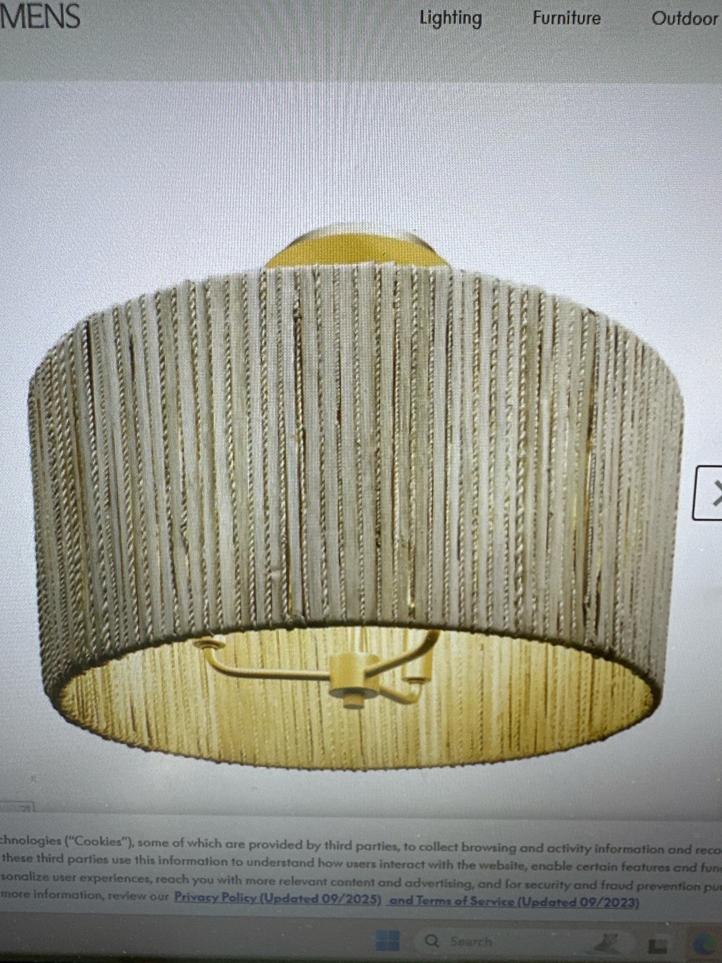 NIB Jacob's Ladder 3 Light Semi Flush French Gold Light Fixture