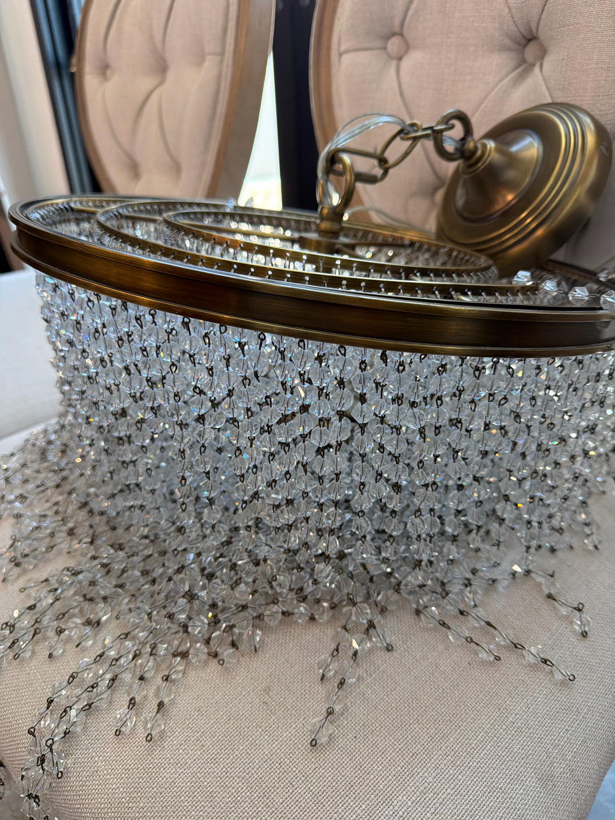 PB Teen Crystal 3-Tier 2 Lights Chandelier-In Box