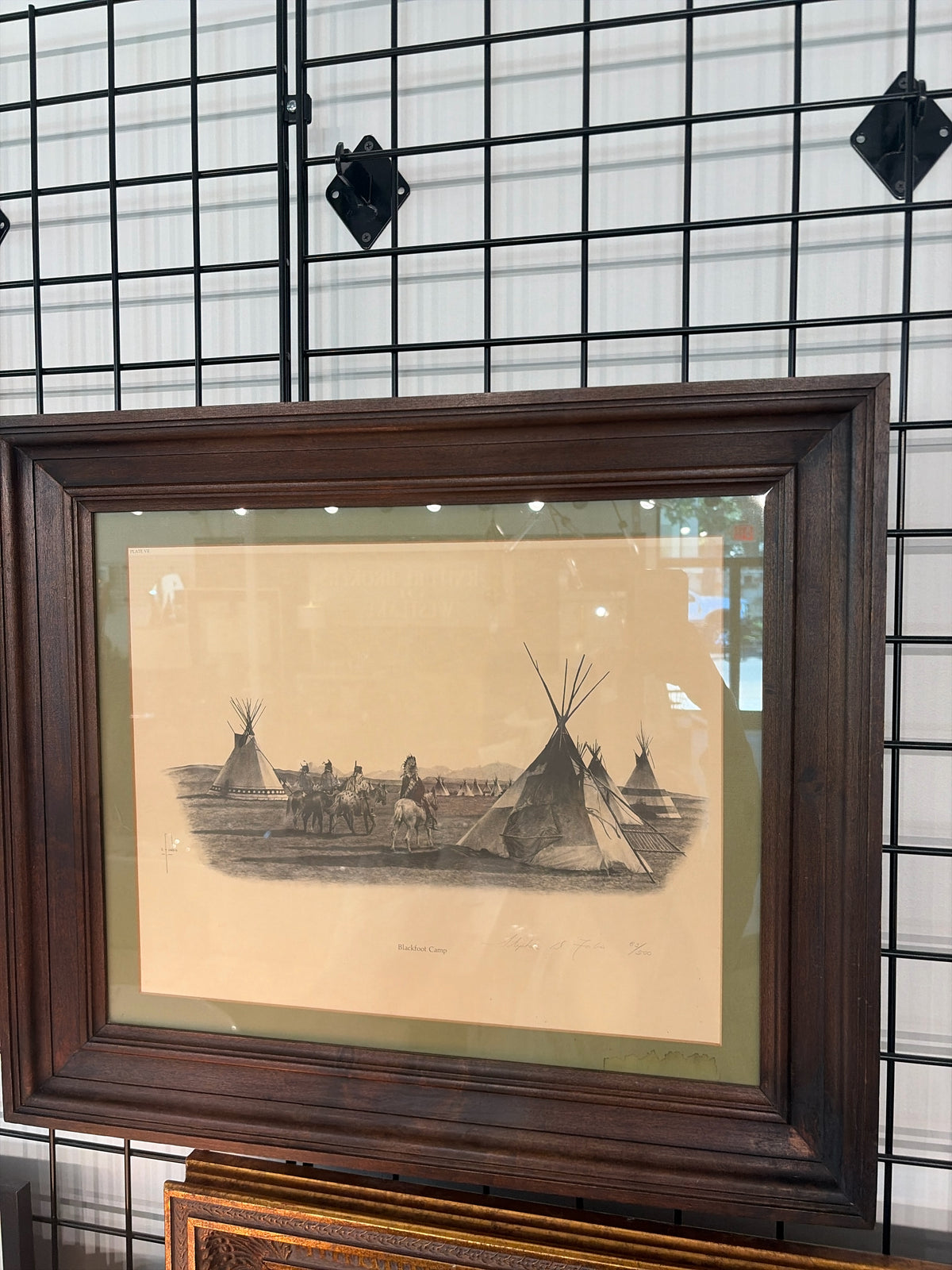 Signed/Numbered Lithograph "Blackfoot Camp by Stephen Forbis (27"x23")