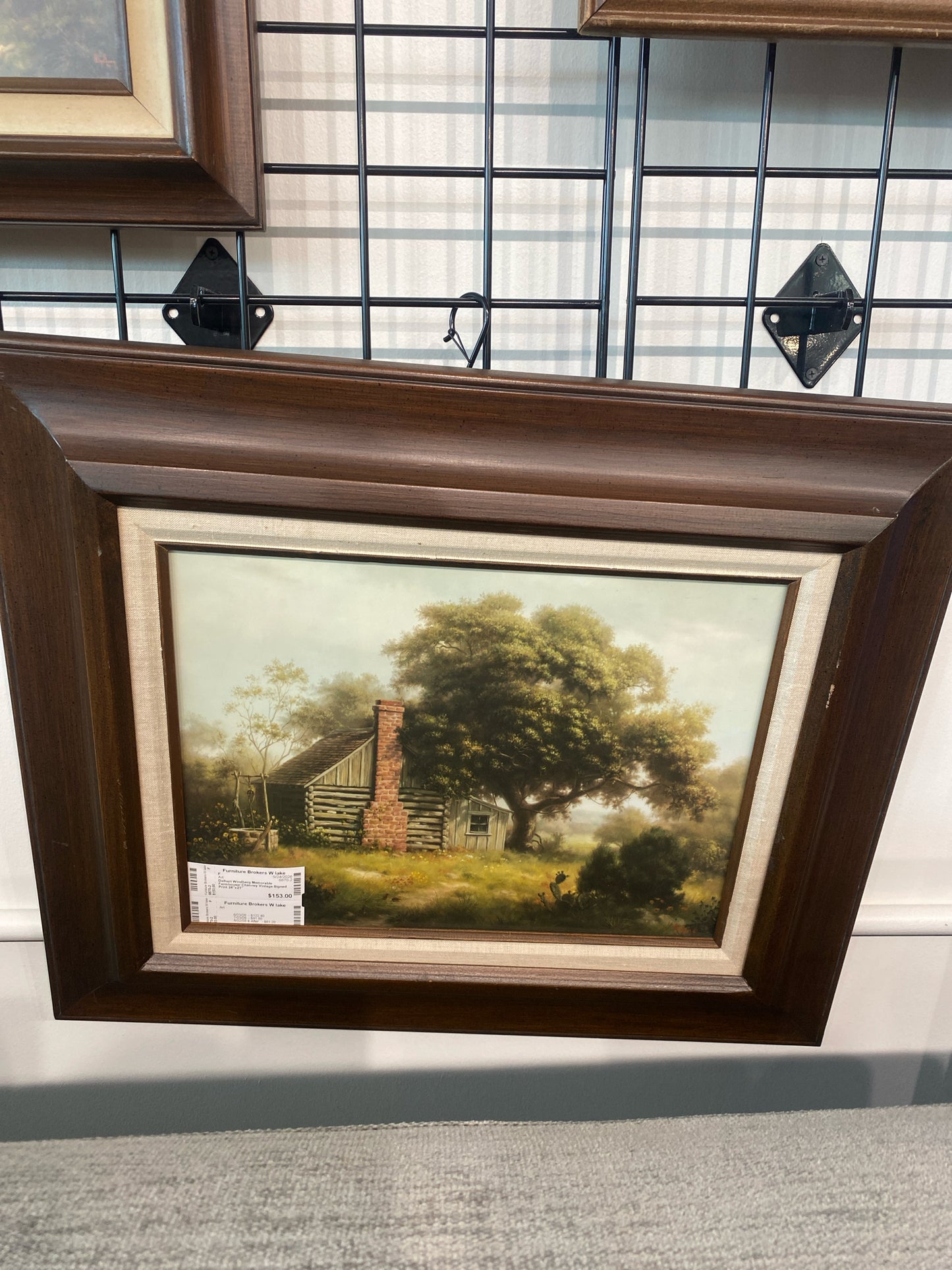Dalhart Windberg Memorable Farmhouse/ Chimney Vintage Signed Print 24"x21"