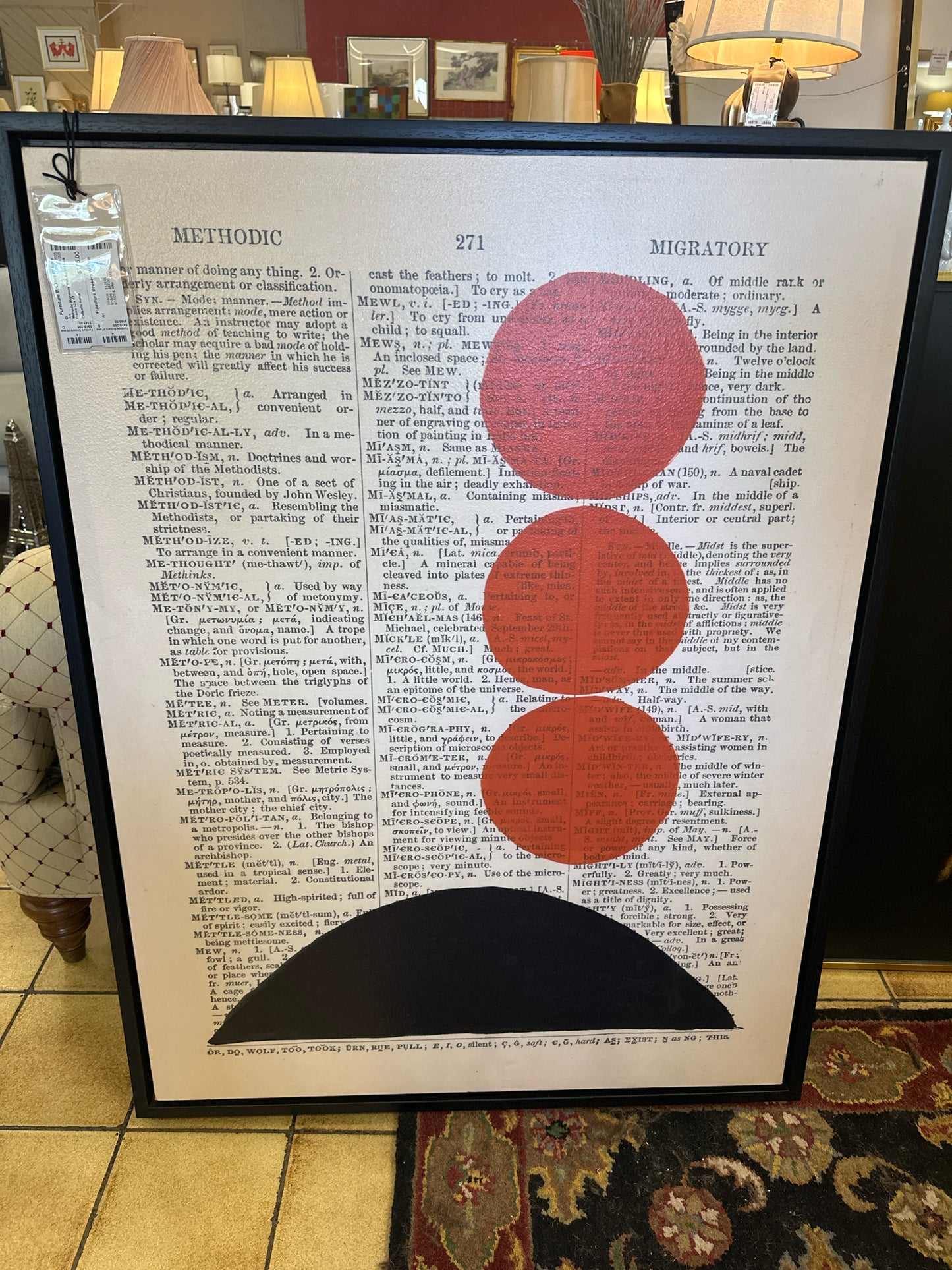 Methodic Migratory Wall Art in Black Frame 32 x 42