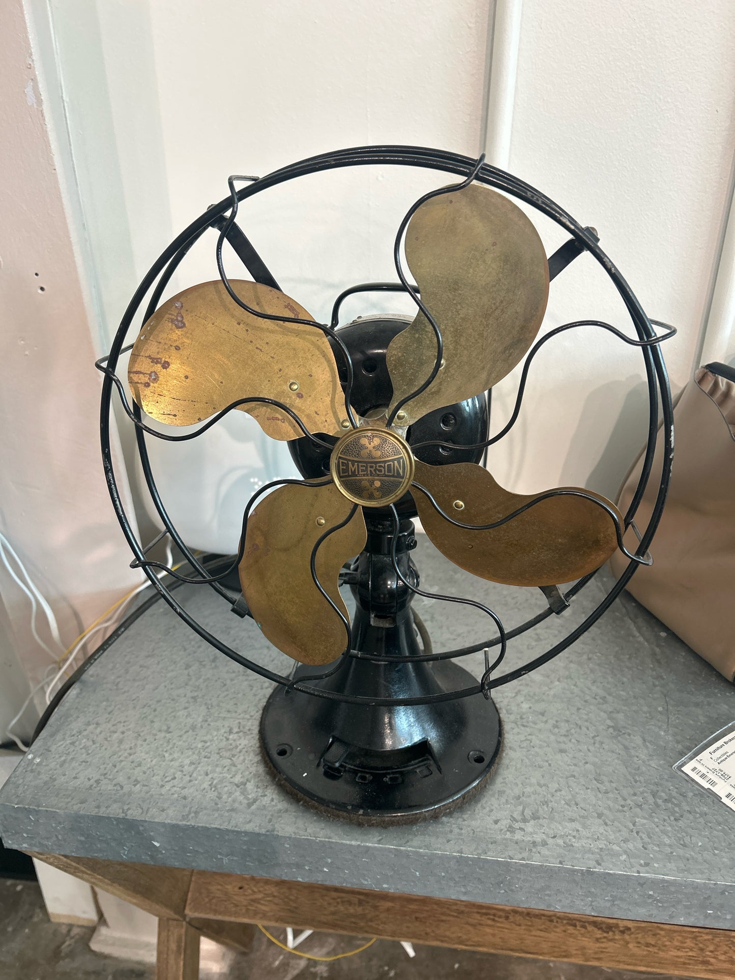 Antique Emerson Brass Fan