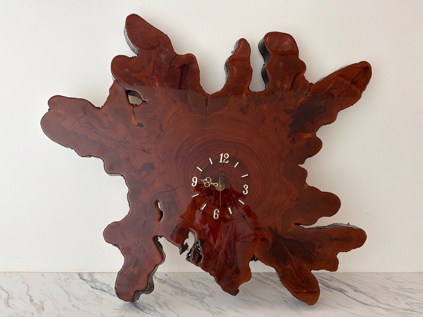 Wood Wall Clock Battery Operated 36 x 31