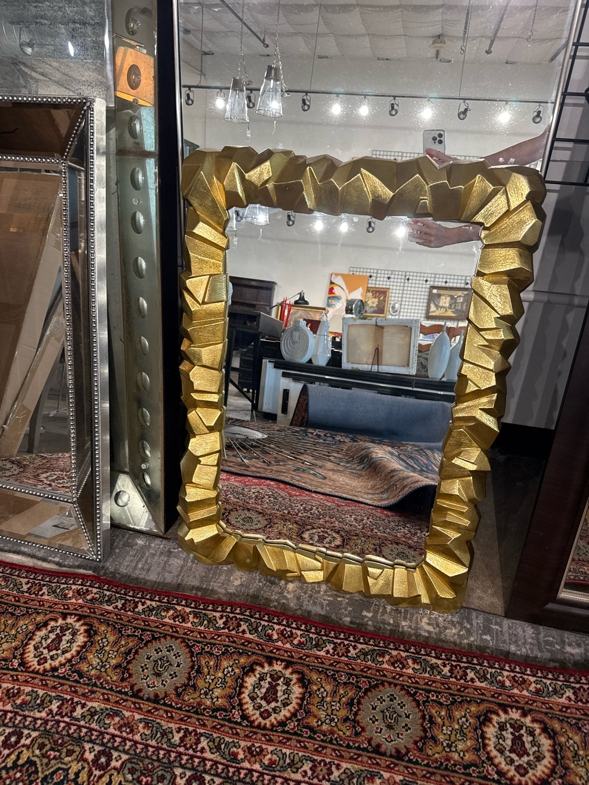 Michael Aram Gold Rock Mirror (33" x 23")
