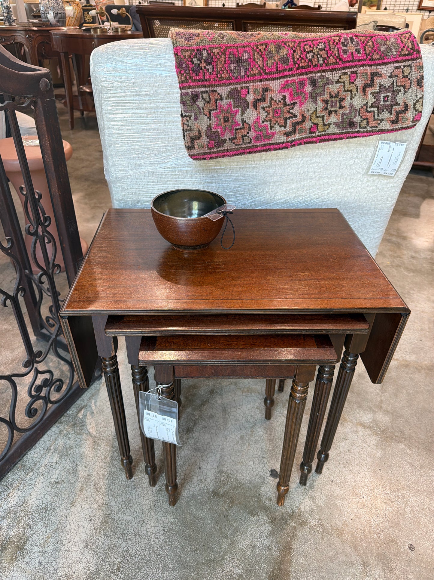 SET of 3 Vintage Drop Leaf Nesting Tables