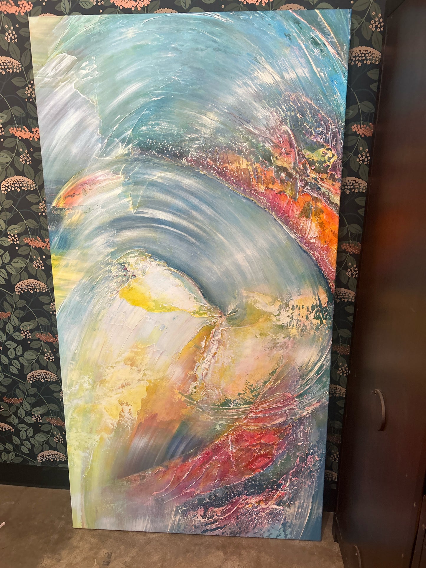 Original Acrylic on Canvas signed by Carol Kucera, 34" x 64"