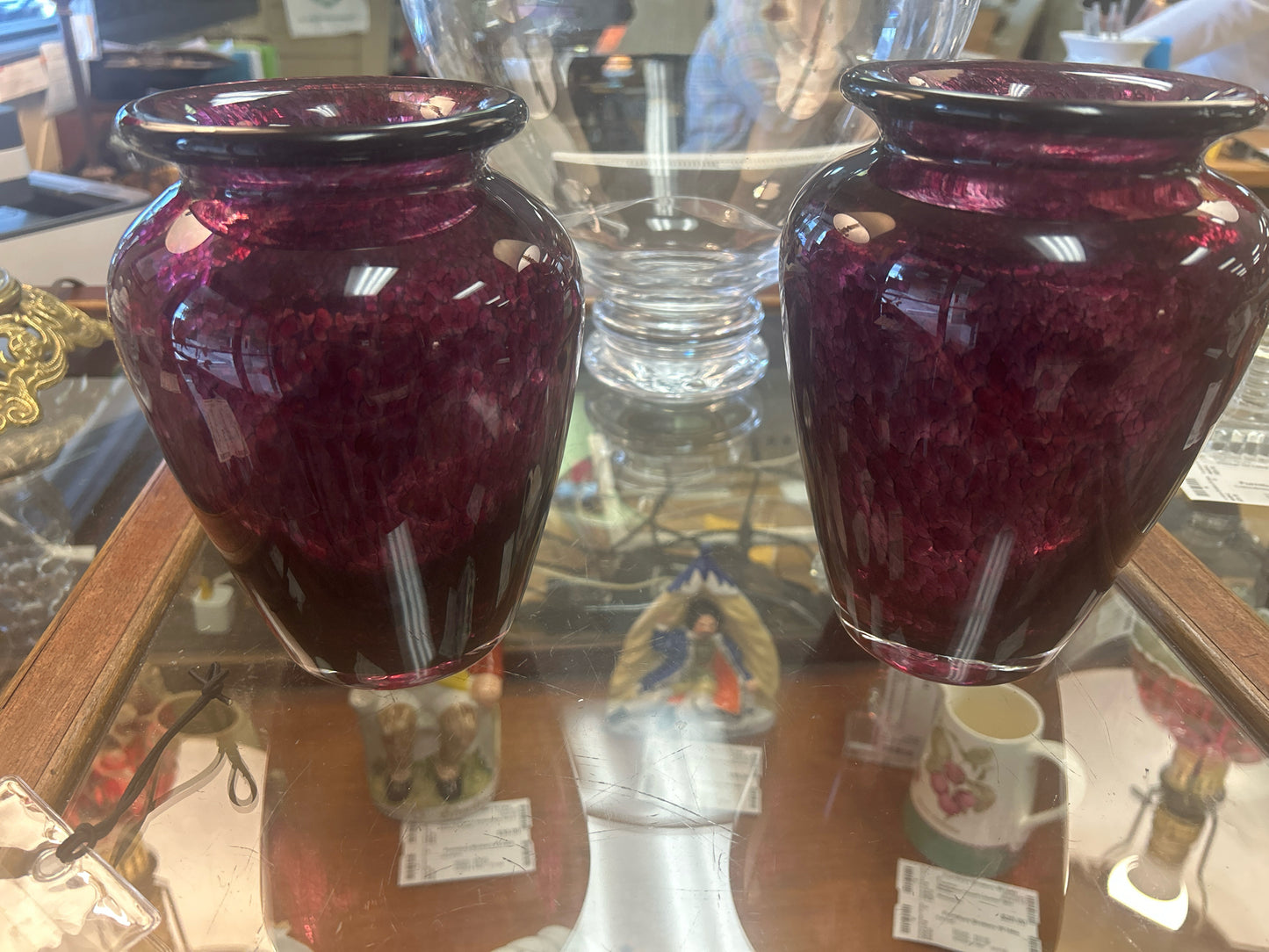 PAIR-Art Glass Vases