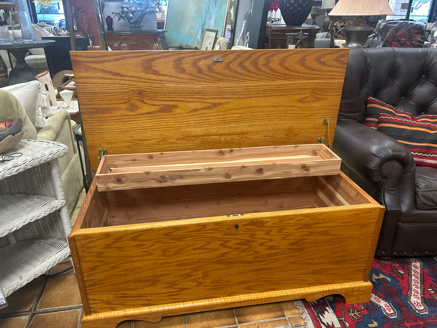 Cedar Chest With One Top Shelf