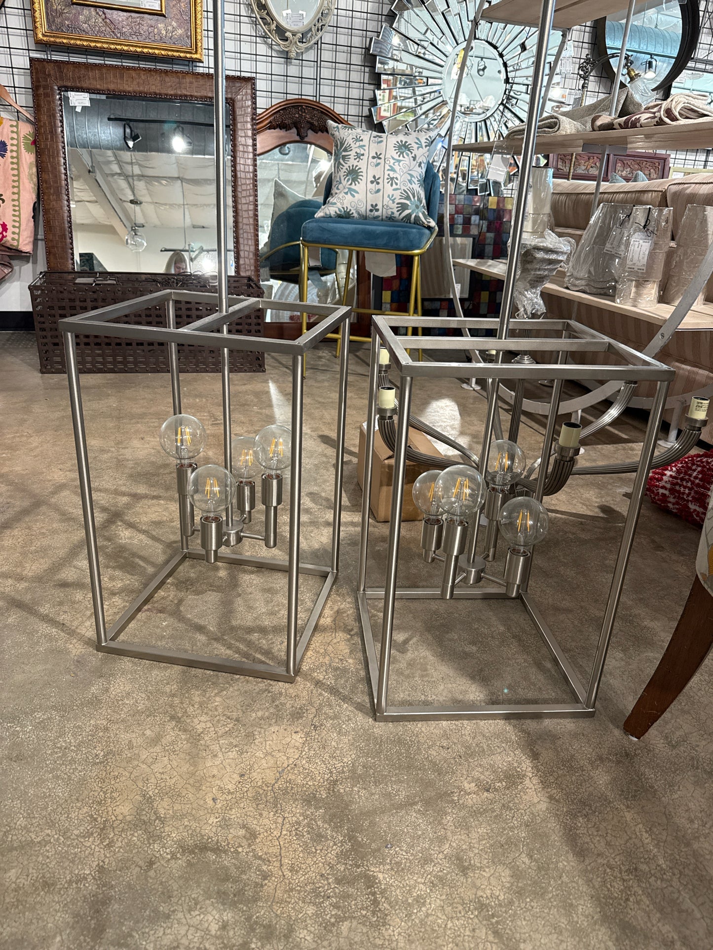 4-Light Brushed Nickel Chandelier