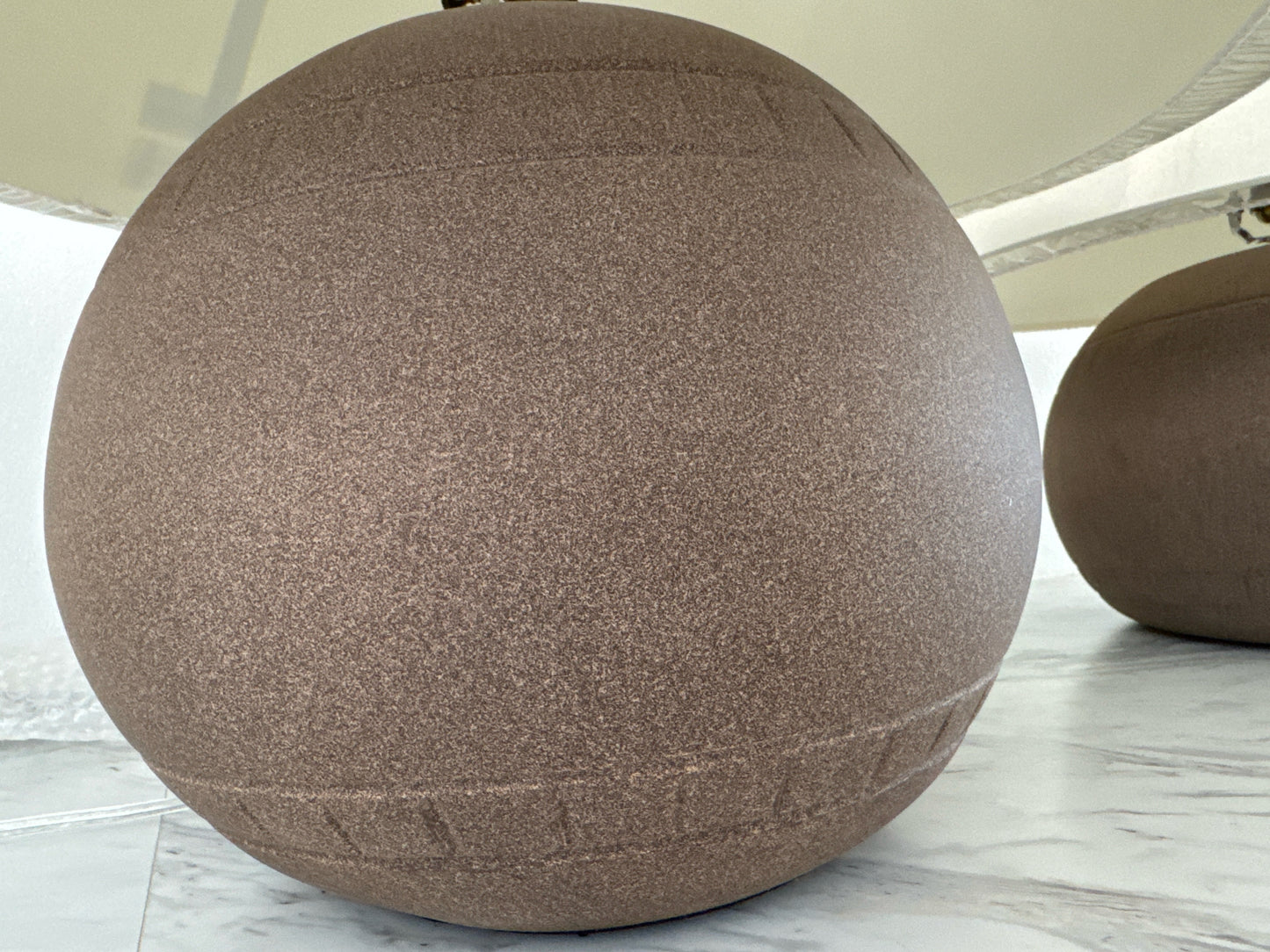 PAIR of Four Hands Honus Dark Sand Porcelain Lamps with Shades (New)