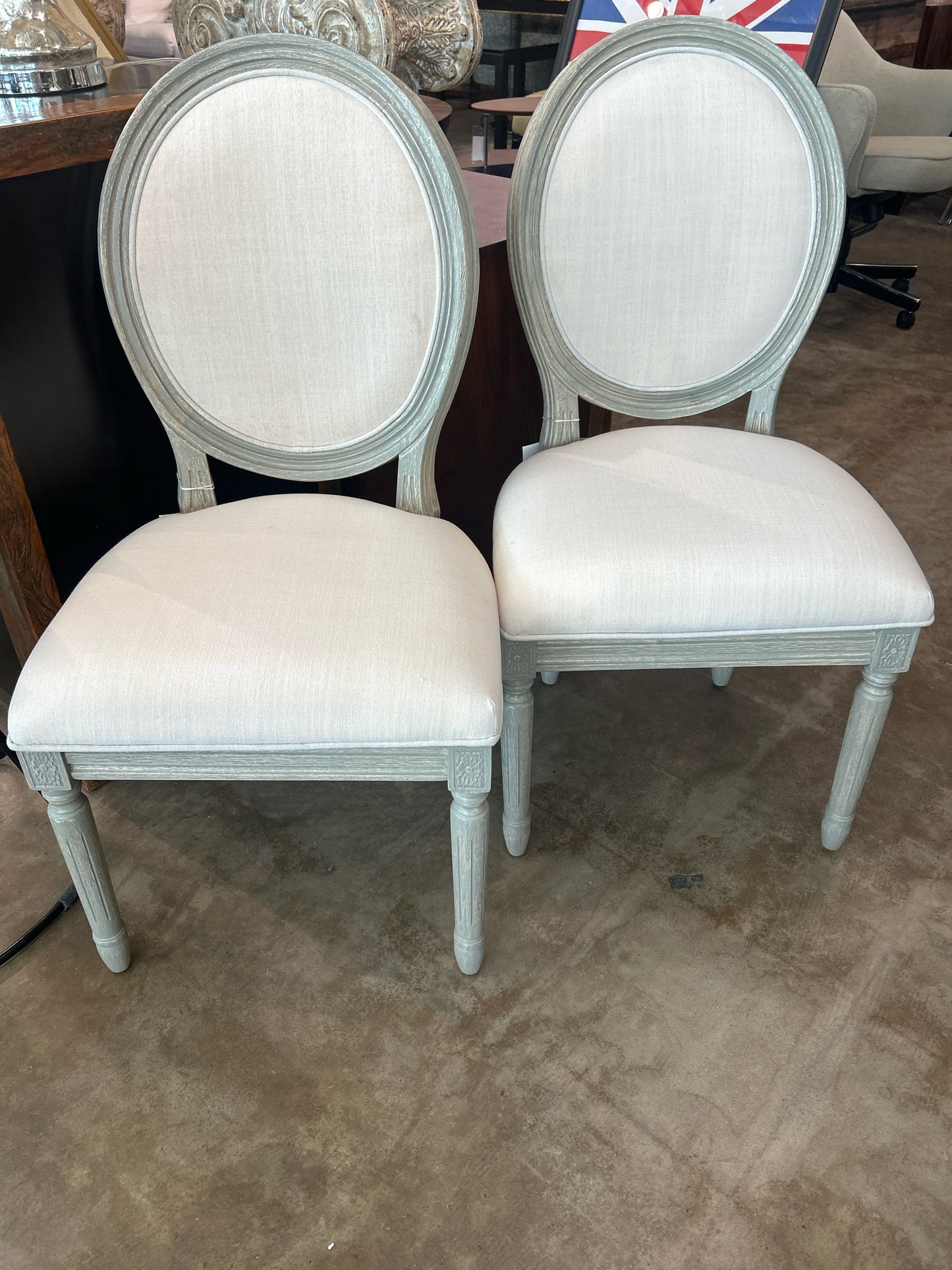 PAIR Kathy Quo Armless Dining Chairs NEW w/Tags