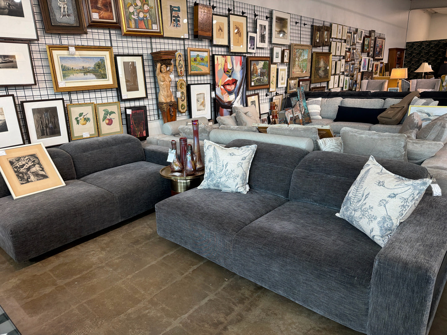Bo Concepts Danish Modern 2-Piece Napoli Sofa-Storage/Adj. Backs