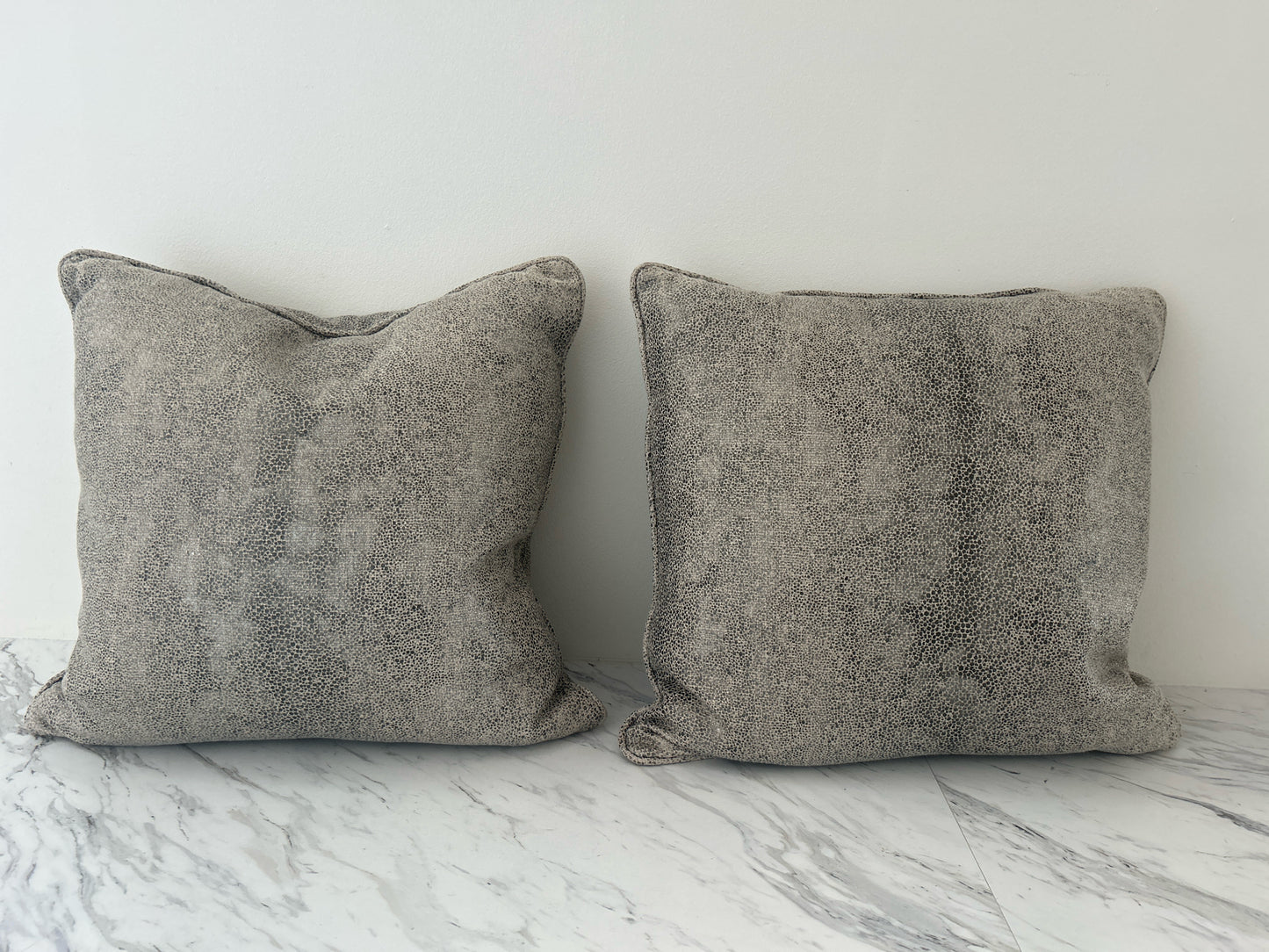 PAIR Custom Silver/Black Large Pillows