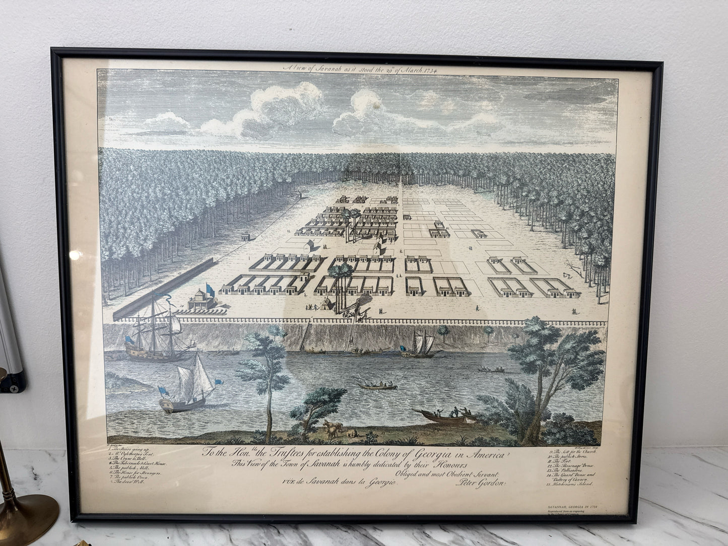 "View of Savannah" by Peter Gordon w/Black Frame (20x16)