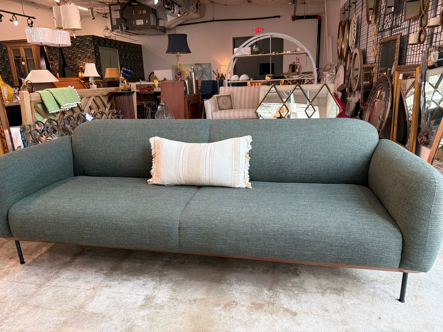 NEW Collectic Home Green Sofa 89"w X 34"d