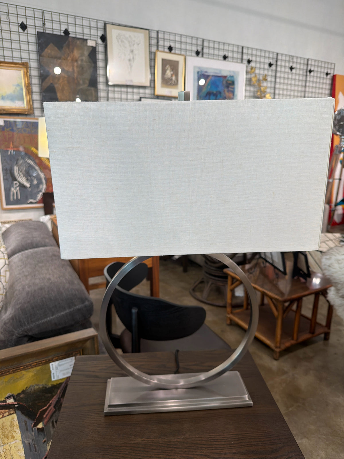 Robert Abbey "Alice" Silver Circle Lamp