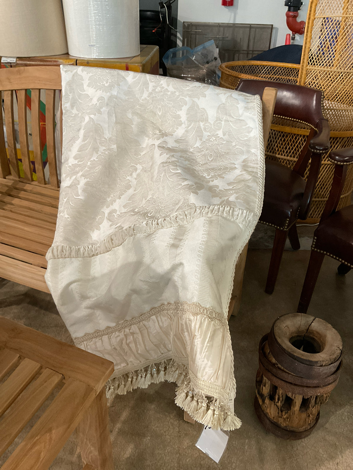 Charlotte Ivory Silk Throw Blanket, 66 x 48 by Dian Austin, Couture Line