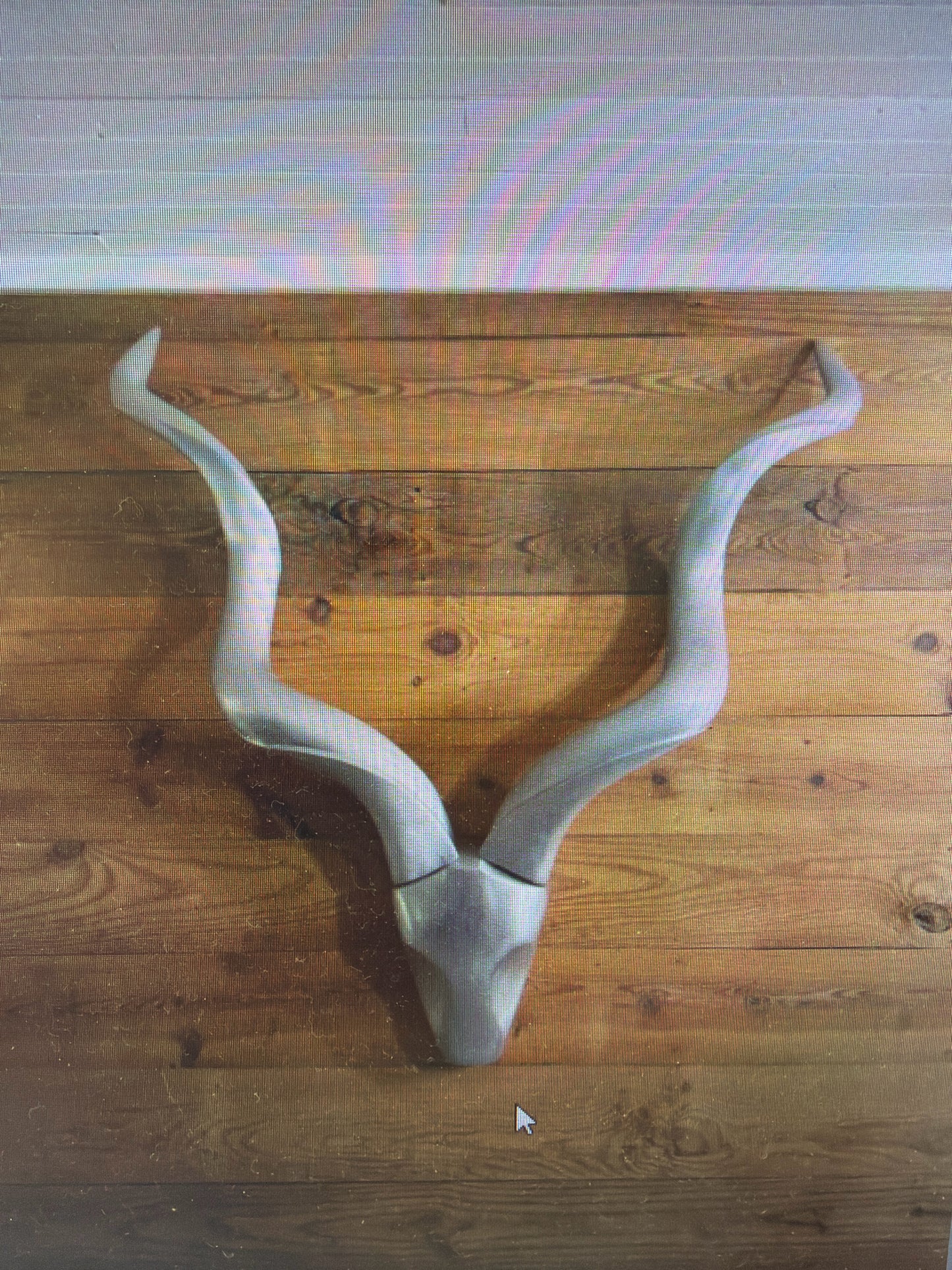 Silver Metal Antelope Wall Mount-3 Pieces-39w X 10d X 41.5h