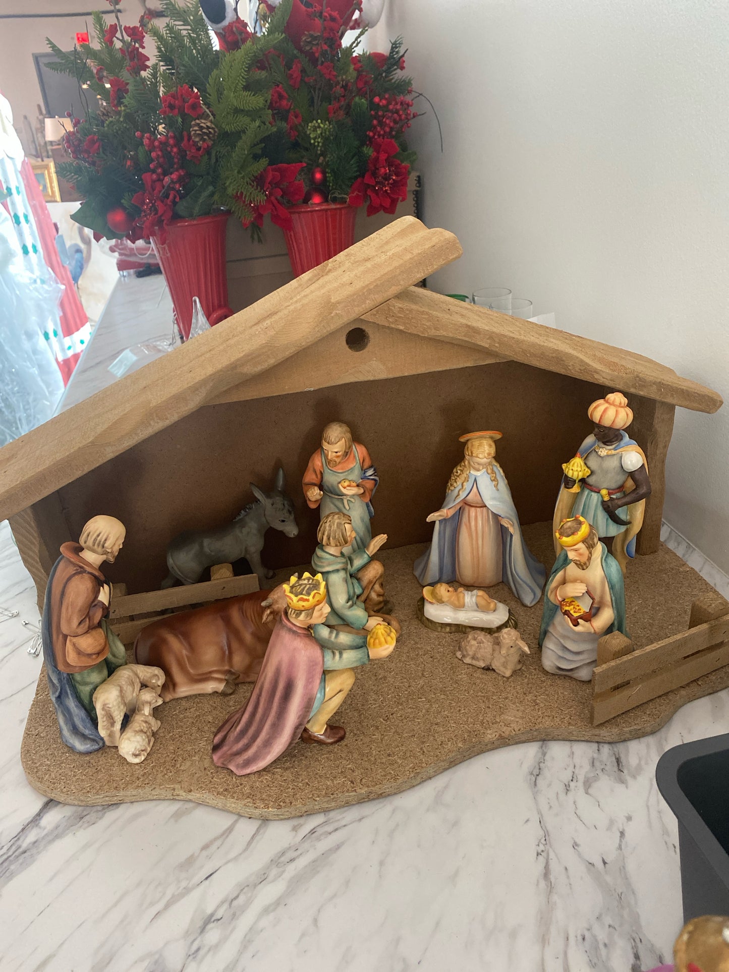 Goebel Nativity Set w/Wood Stable