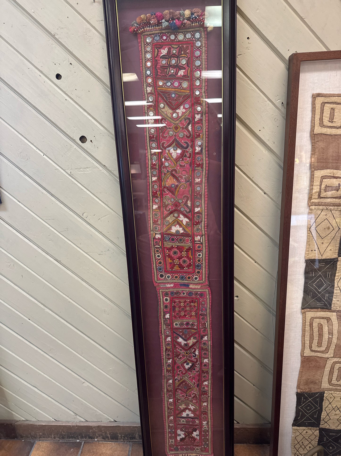 Turkish Runner In Mahogany Frame 13x62