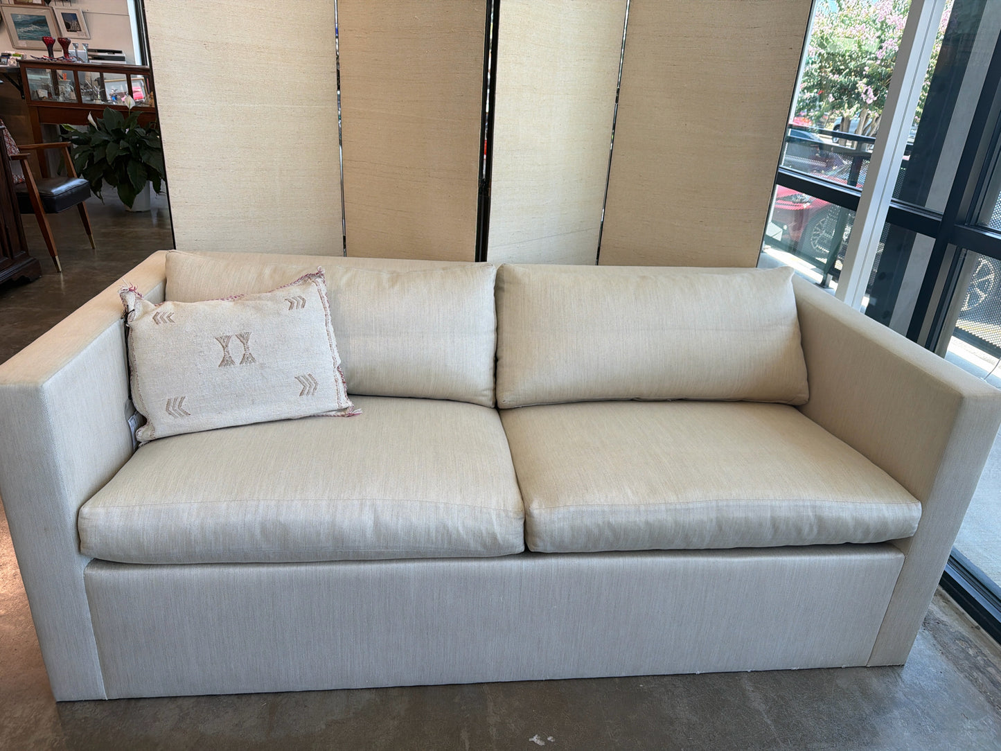 Dessin Fournir "Duffley" Silk/Down Tuxedo Style Sofa Bed 78w X 38d X 28h