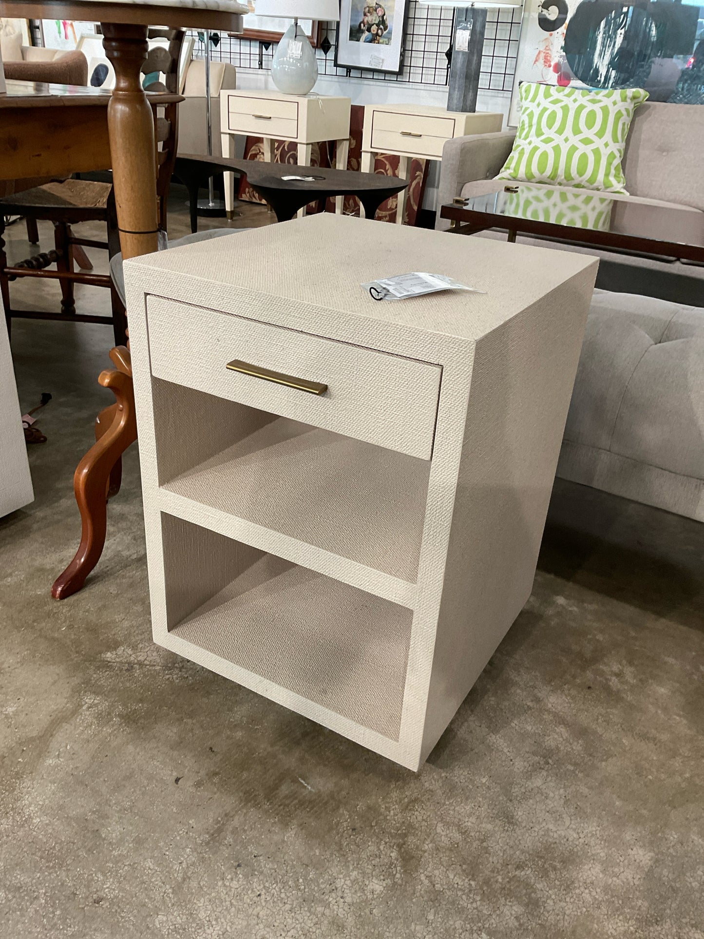 Interlude Home Ivory Nightstand w/1 Drawer Open Shelves