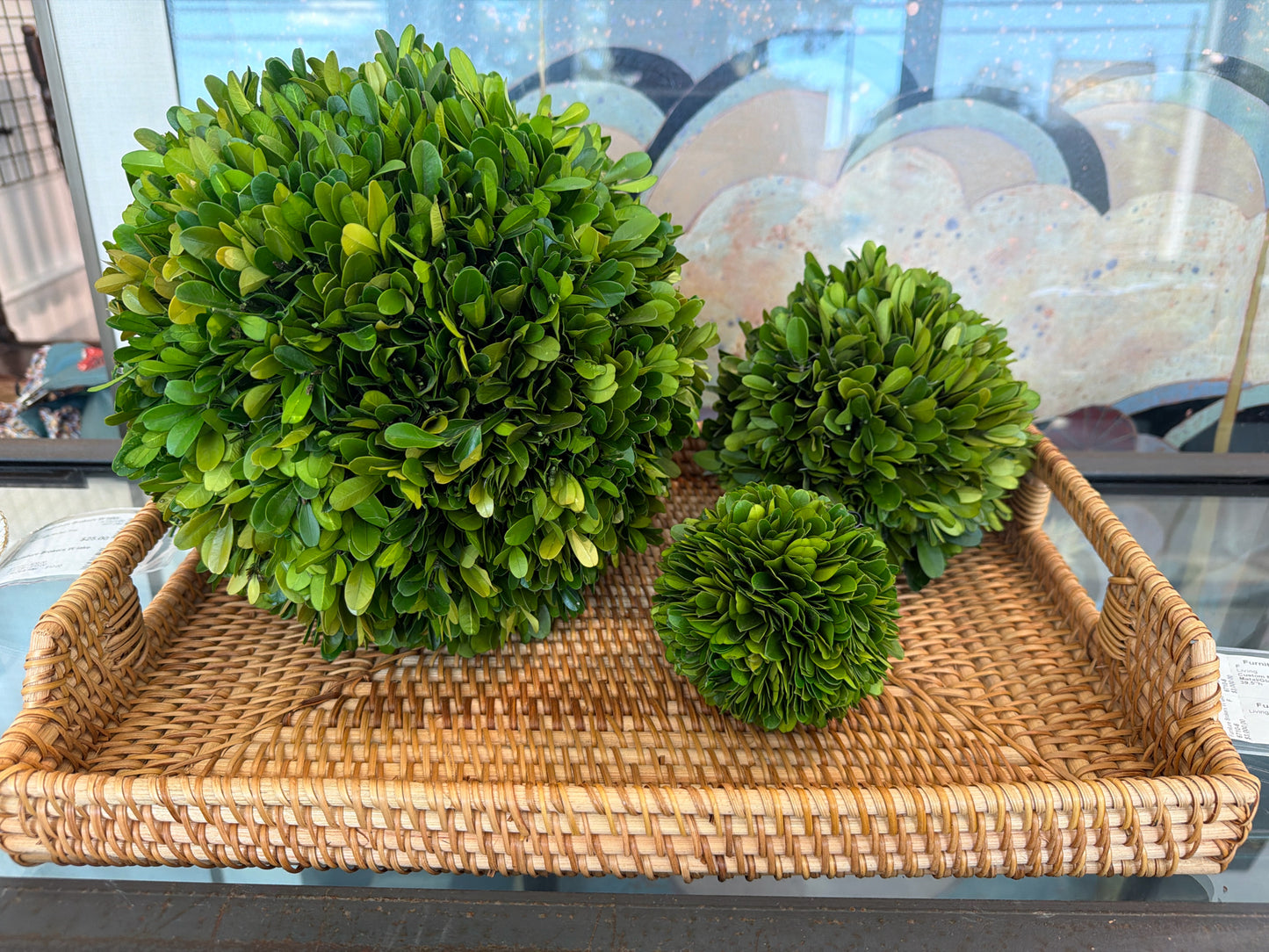 SET of 3 Boxwood Balls