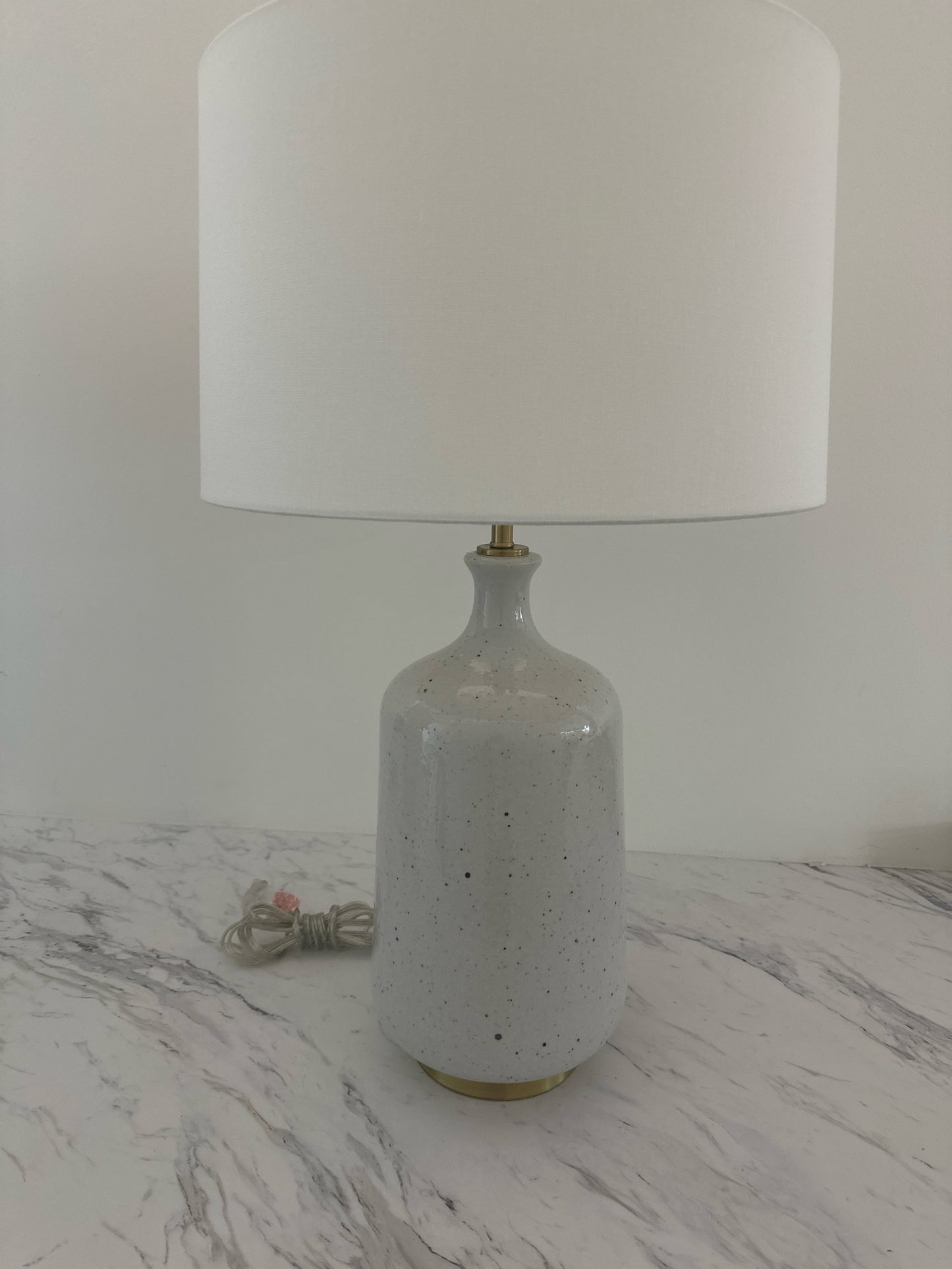 Regina Andrews White Lamp w/ Gold Base