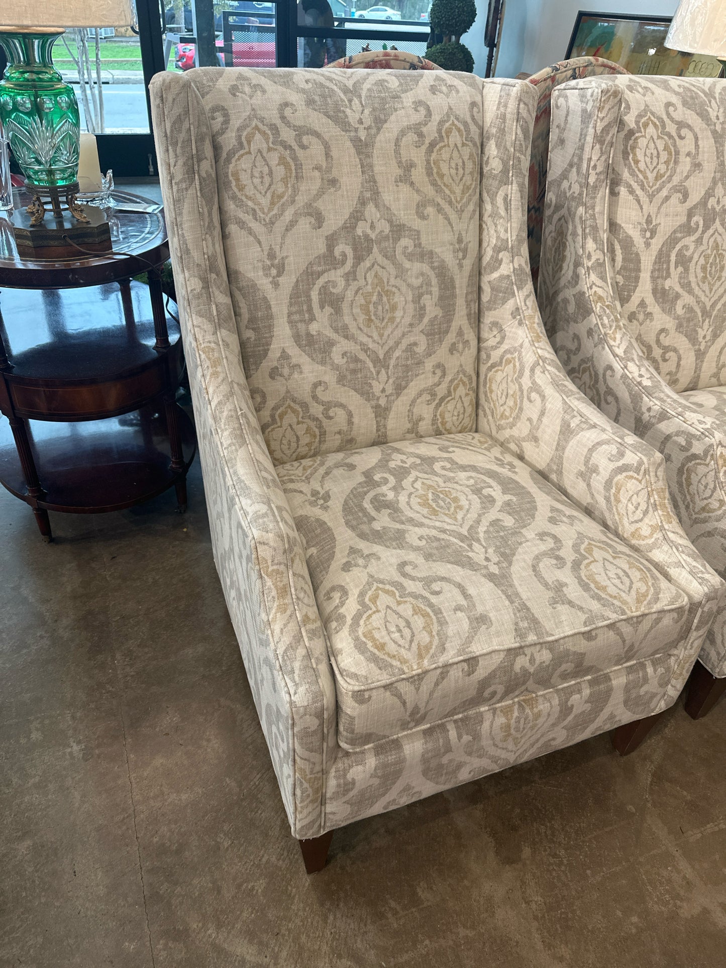 Arhaus Grey/White Upholstered Chair