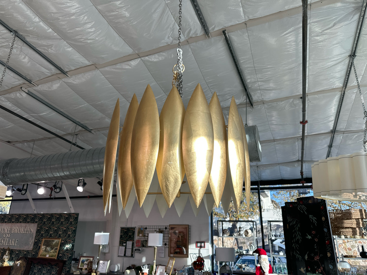 Visual Comfort Hatton Small Gold 4 Light Chandelier