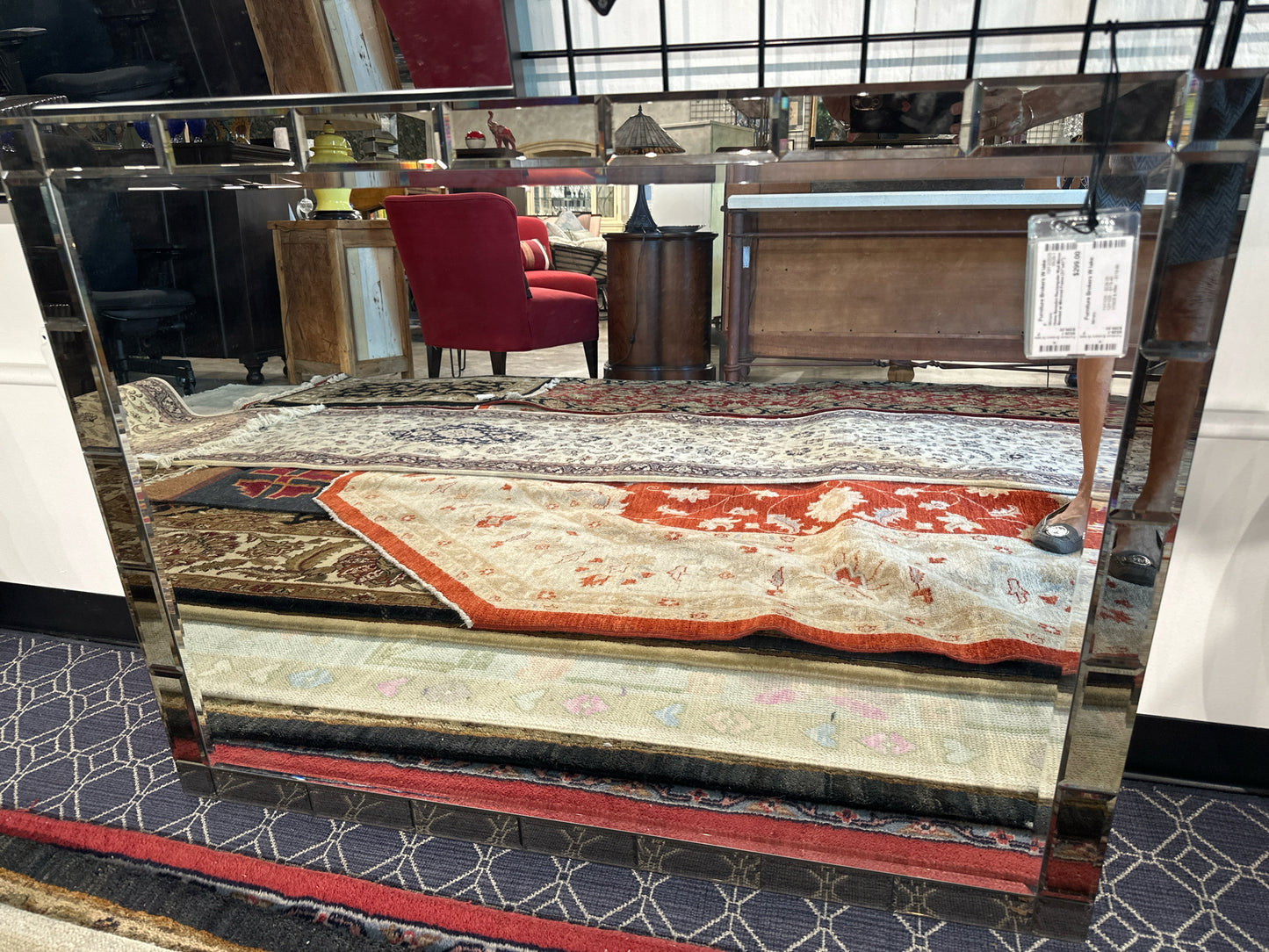 Home Benedict Rectangular Wall Mirror Beveled w/ Mirrored Frame (31"x41")