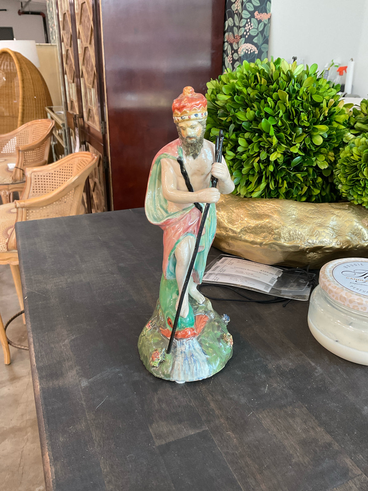 Staffordshire,Antique Pearlware Figurine of Neptune