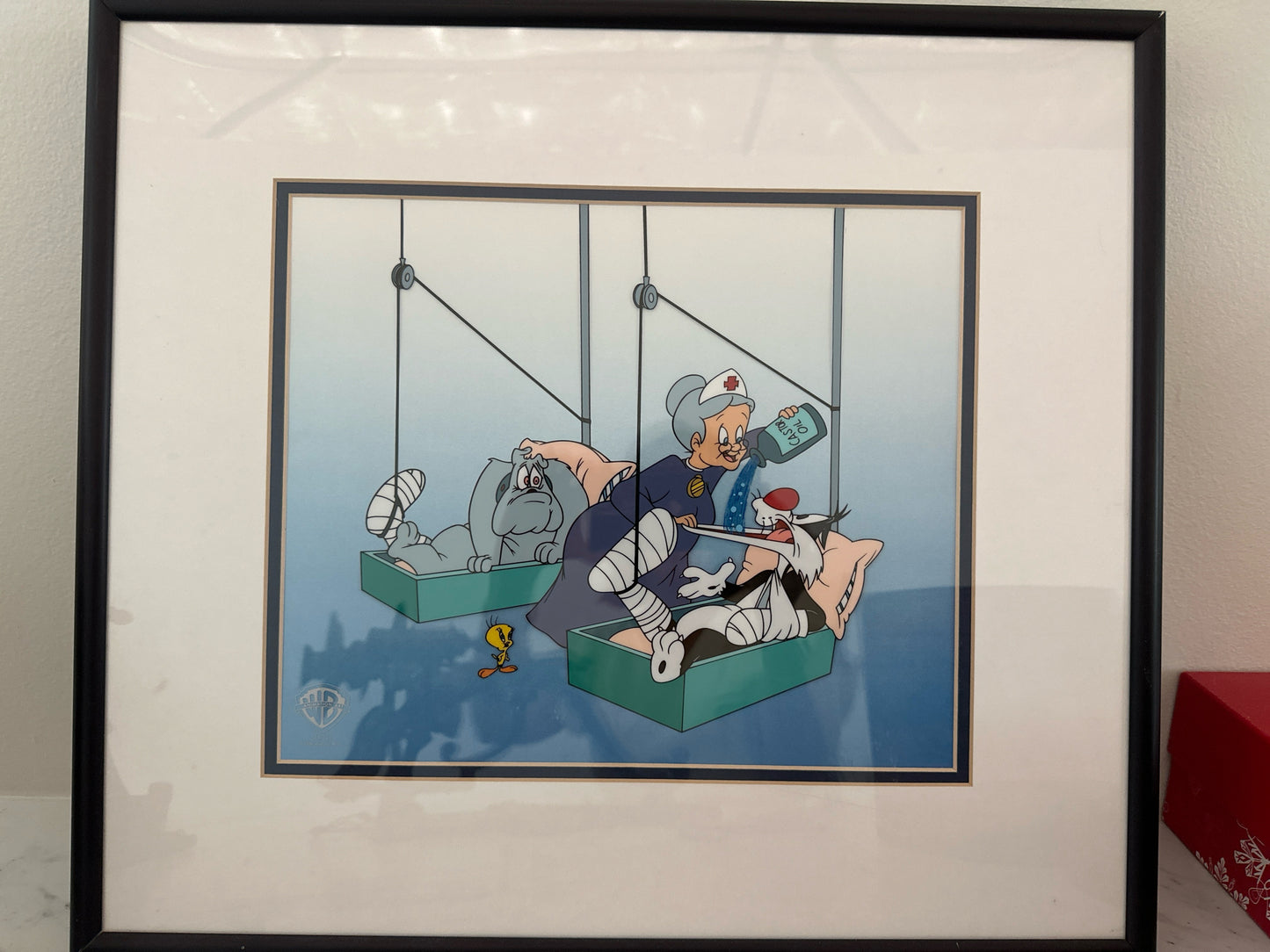 Warner Bros. Animation Art "Drink Up, Putty Tat" Black Frame 19 x 17