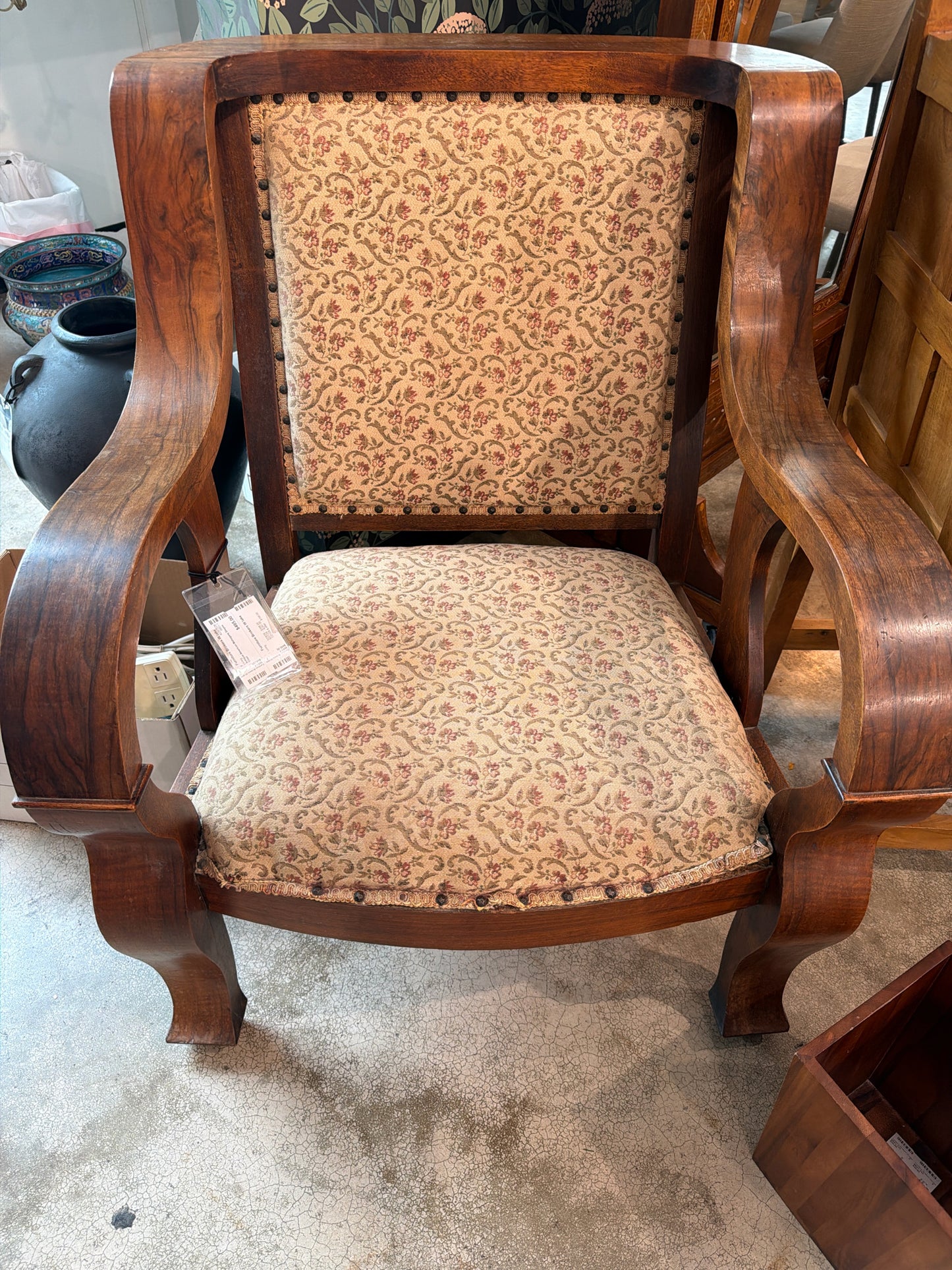 Antique American Mahogany Empire Chair