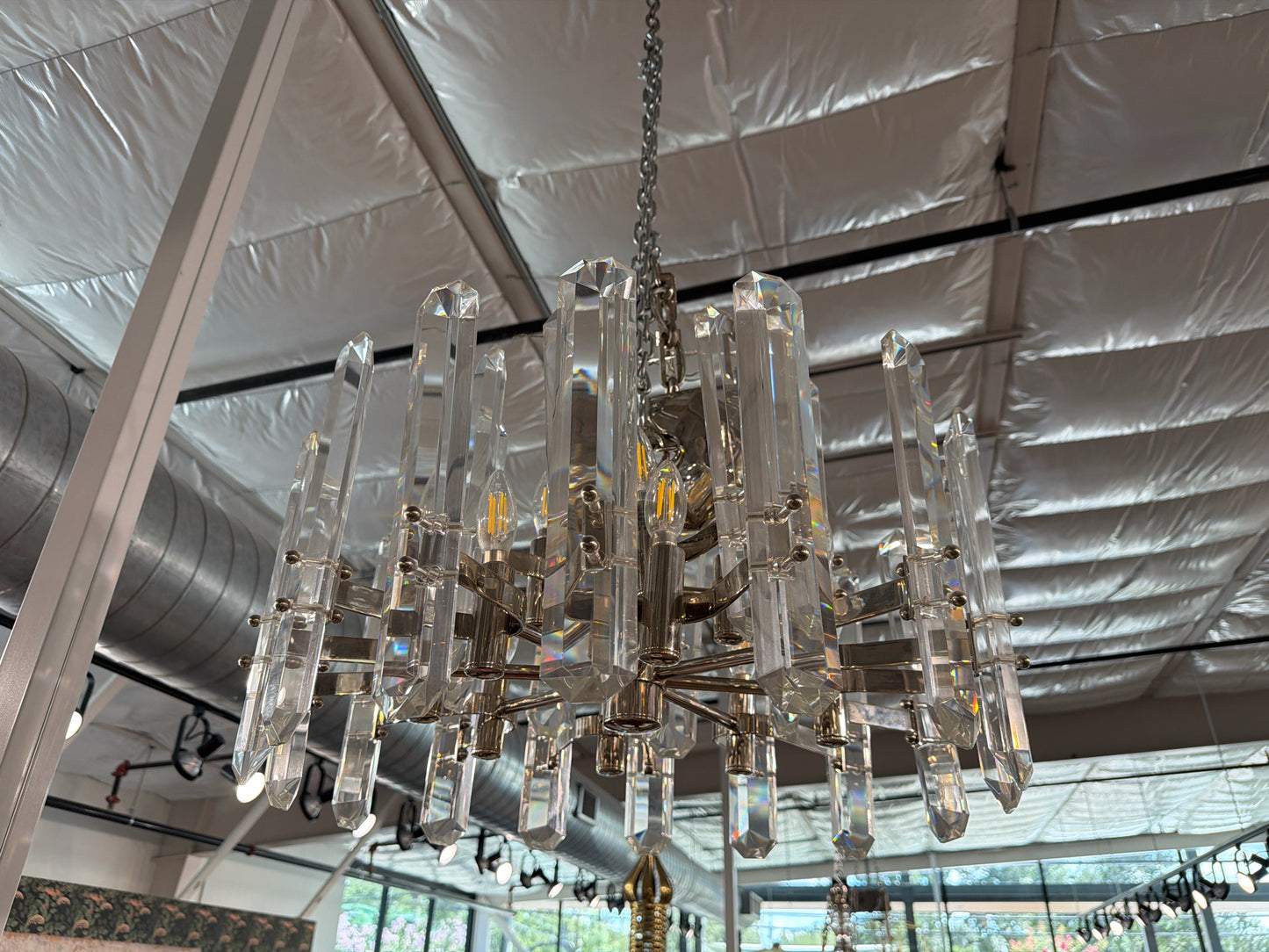 RH Bonnington 24" Glass/Polished Nickel Chandelier