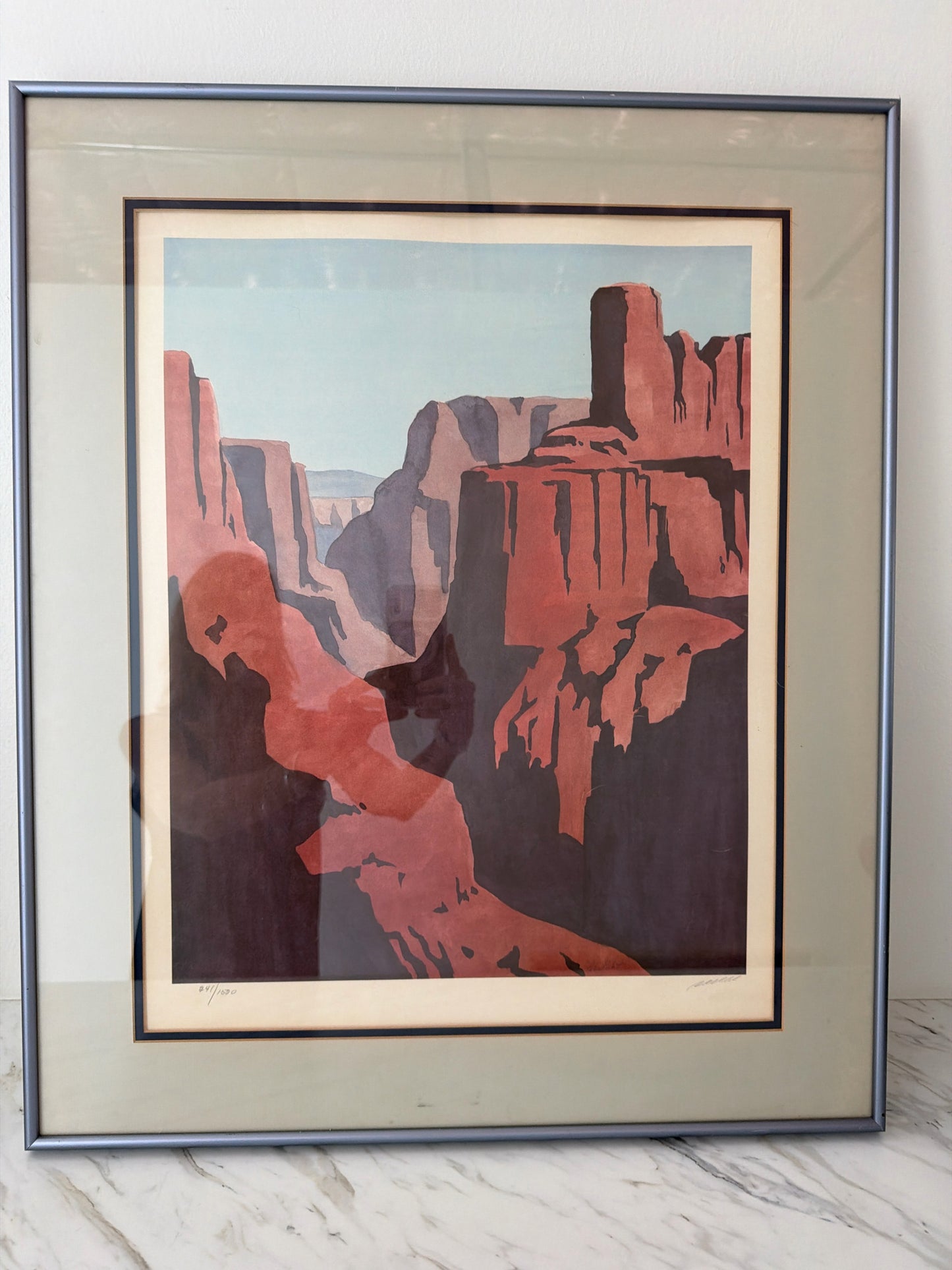 Lim. Ed. 27/1500 "Mesa" by Robert White in Metal Frame 22.3/4" X 27.5"