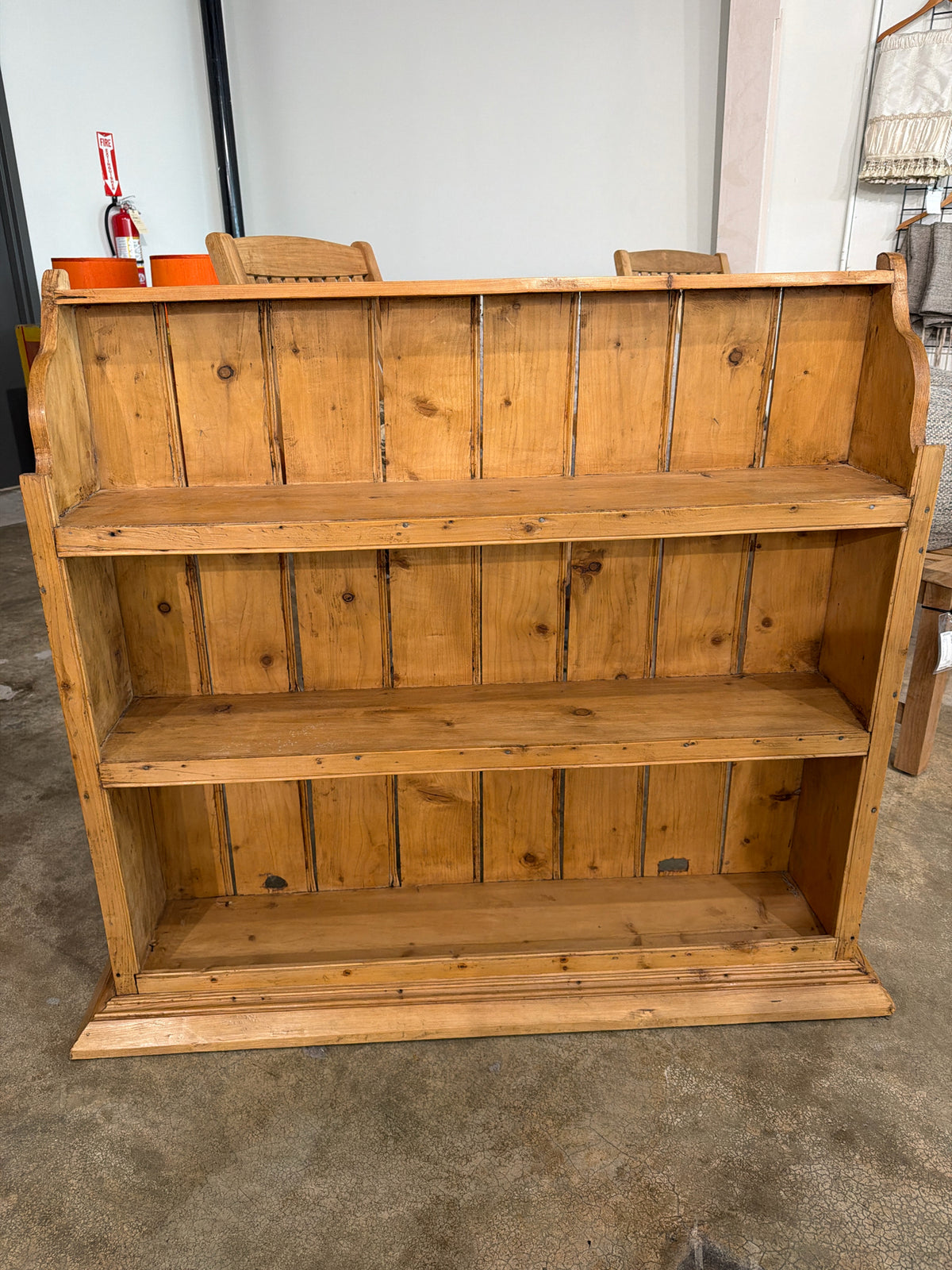 Vintage Pine Wood Plate Rack