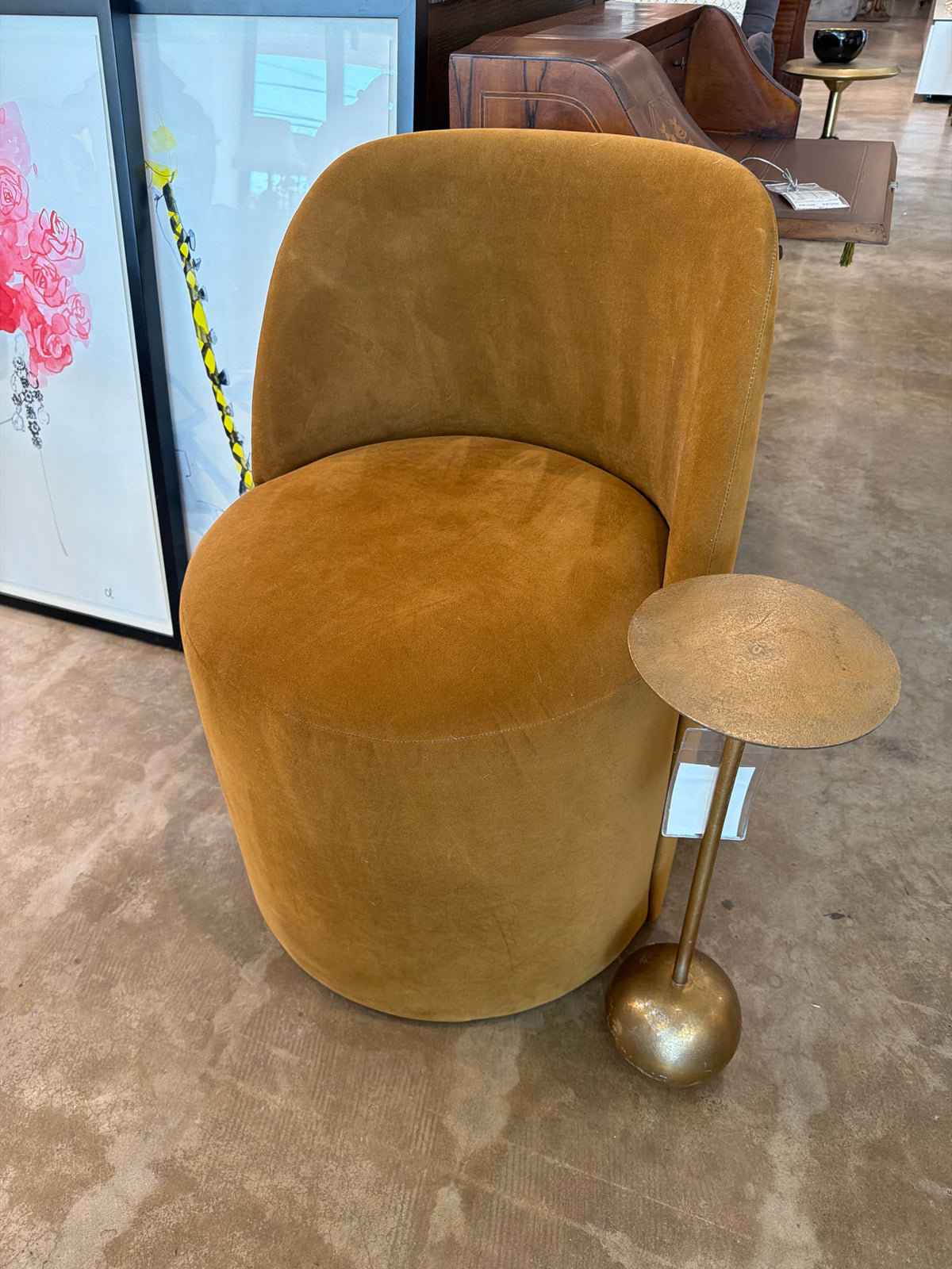 Camel Color Contemporary Side Chair