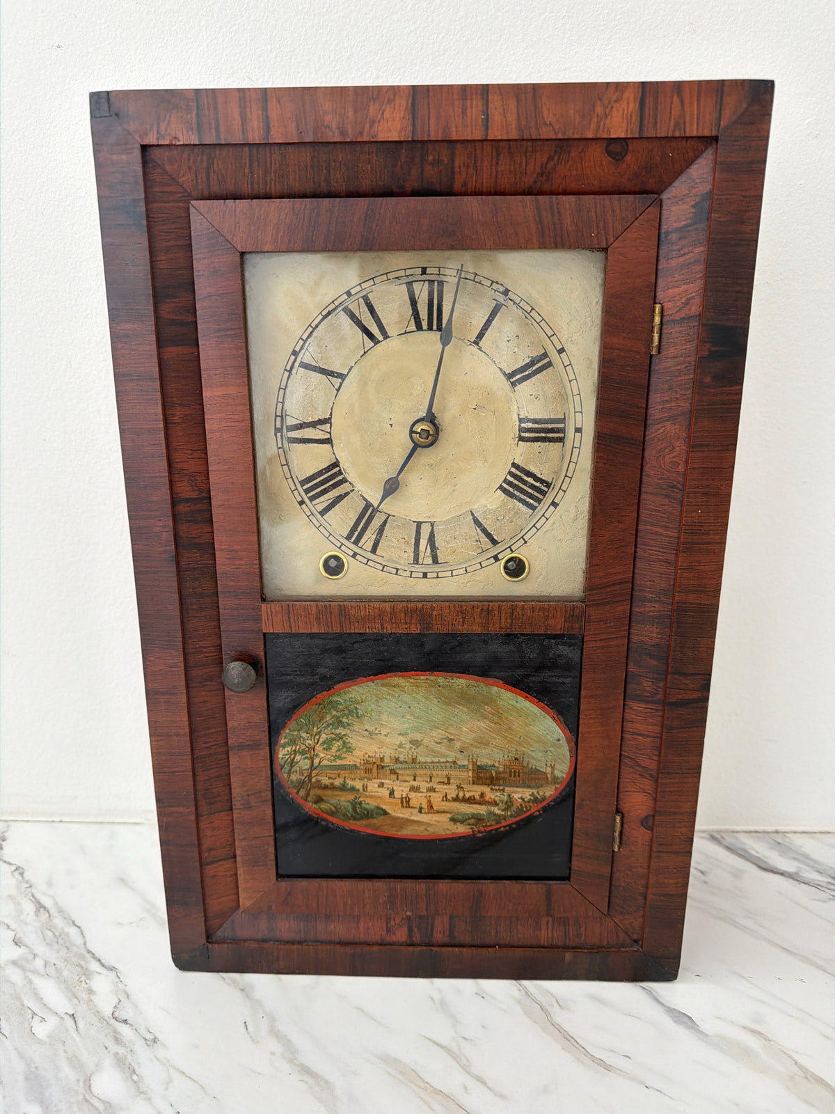Antique Mahogany Ogee Shelf Clock