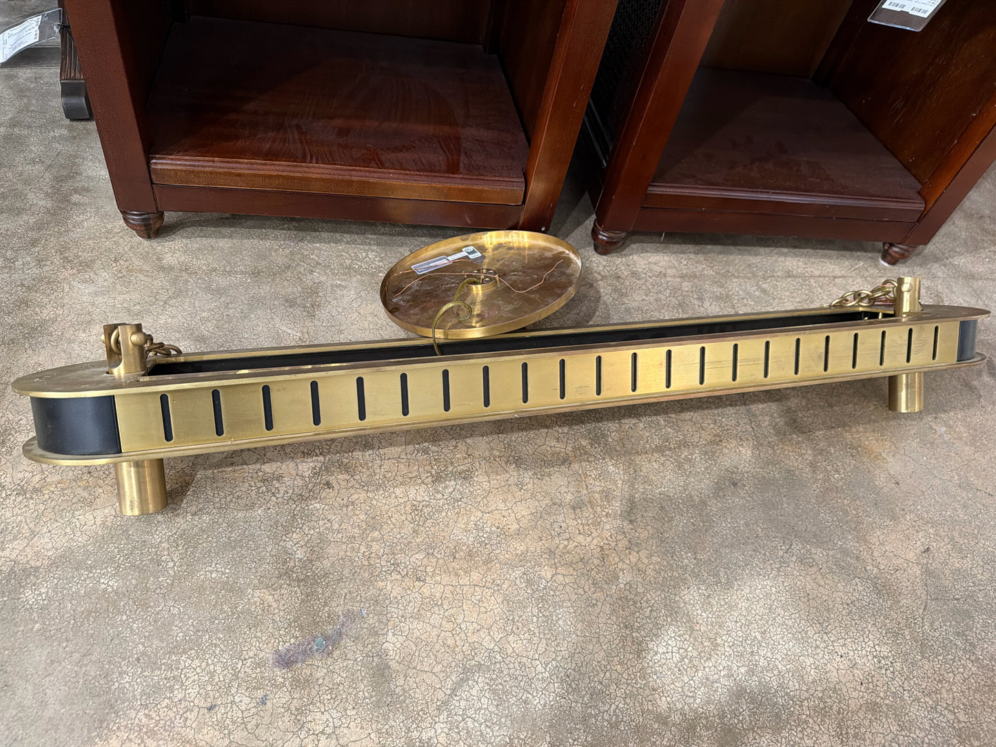 The Urban Electric Co. Brass Rectangle Chandelier w/ 2 Lights