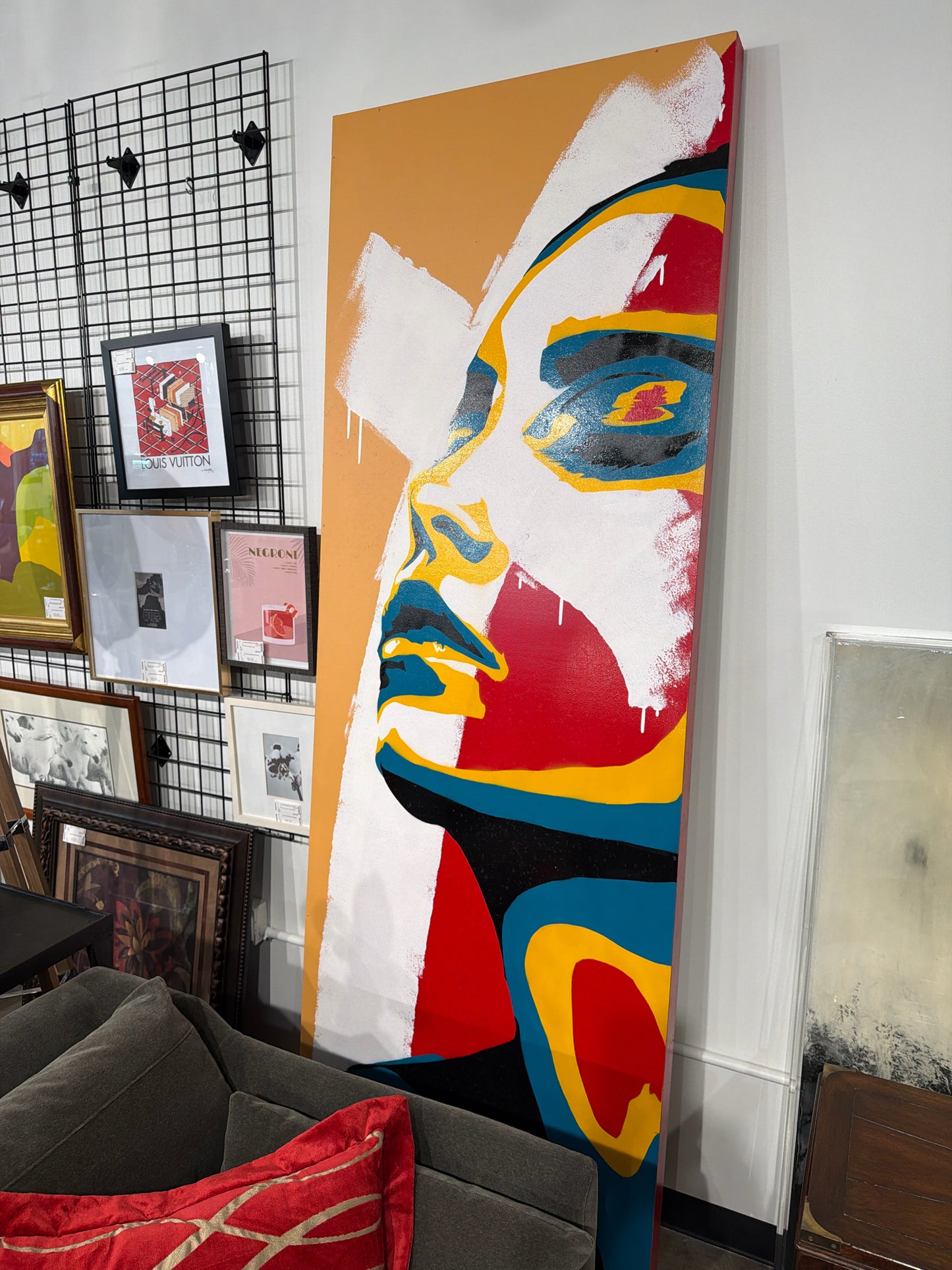 "More Life" by Matthew Trujillo- Acrylic/Spray Paint on Wood 96 x 33