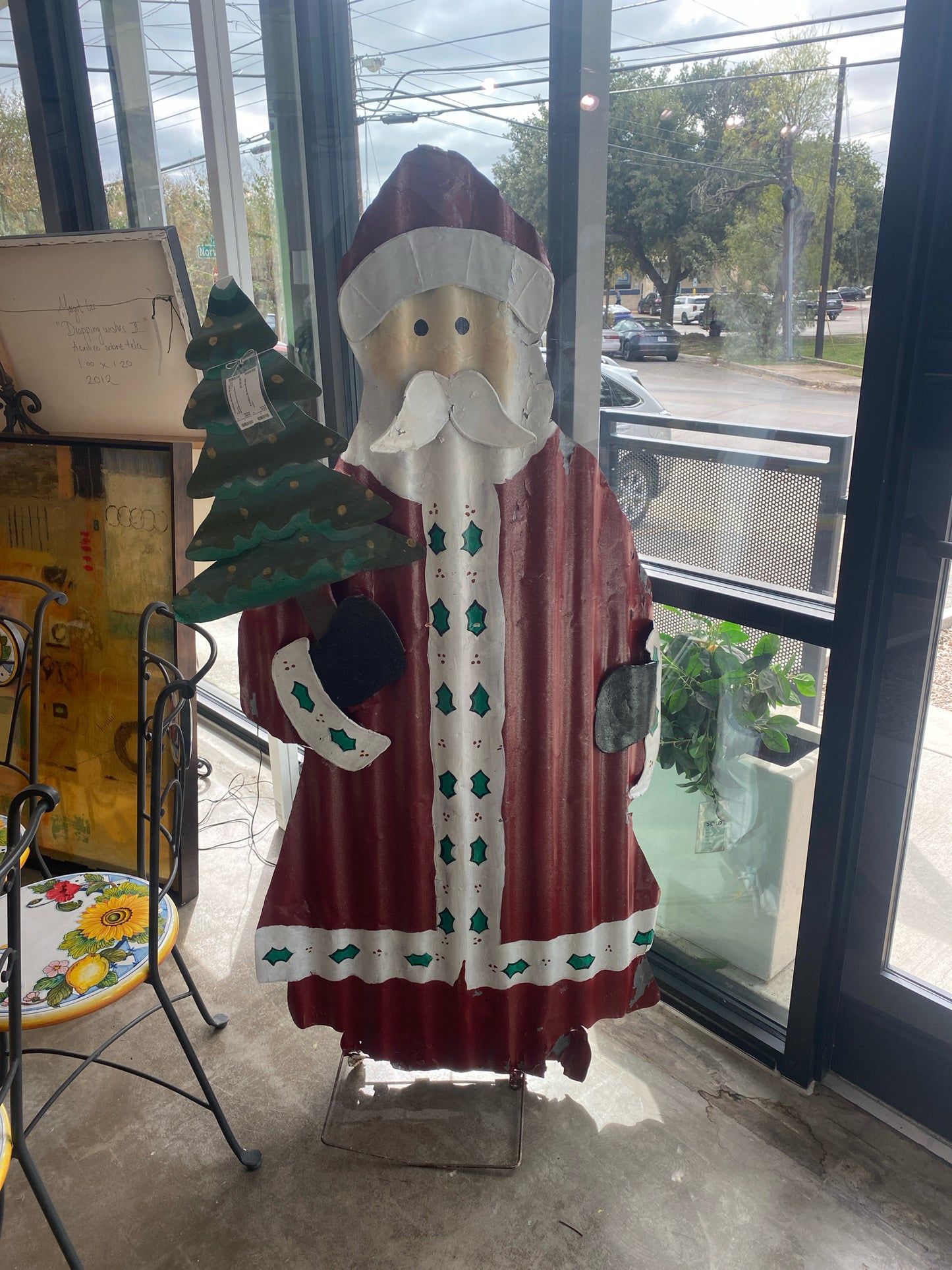 Santa Metal Outdoor Yard Decor