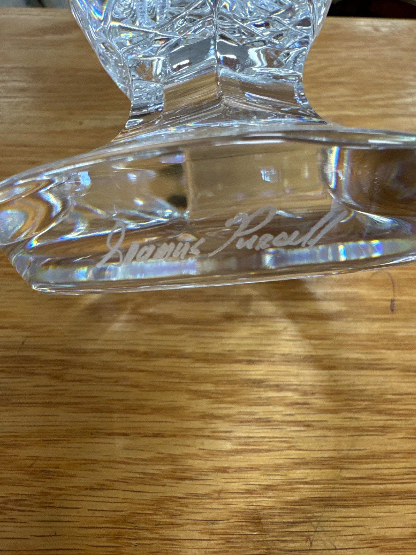 Waterford Crystal 10" Vase by Designer Seamus Purcell (artist signed and dated)