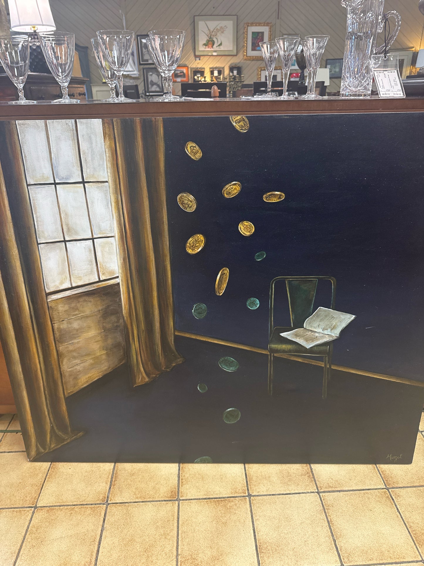 Art Piece Margo's Collection Signed Painting (47"x37")