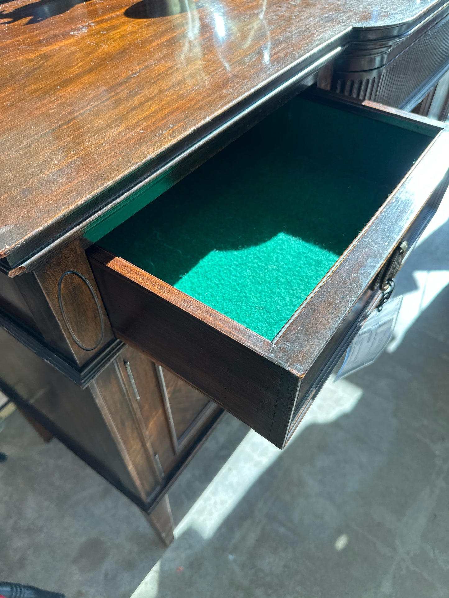 Antique Buffet w/ Interior Cooler & 3 Drawers