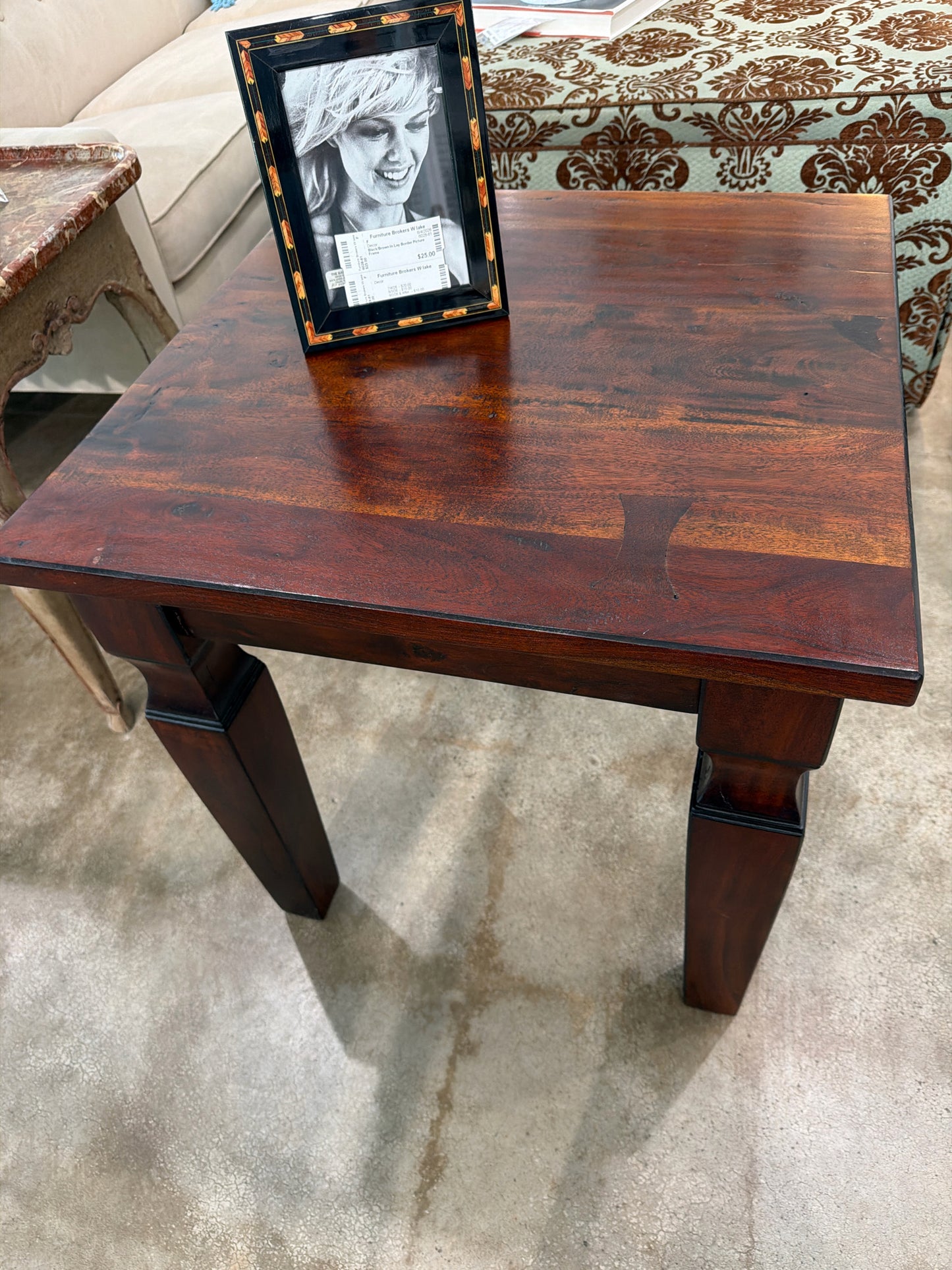 PB Square Wood Accent Side Table 24"sq X 24"h