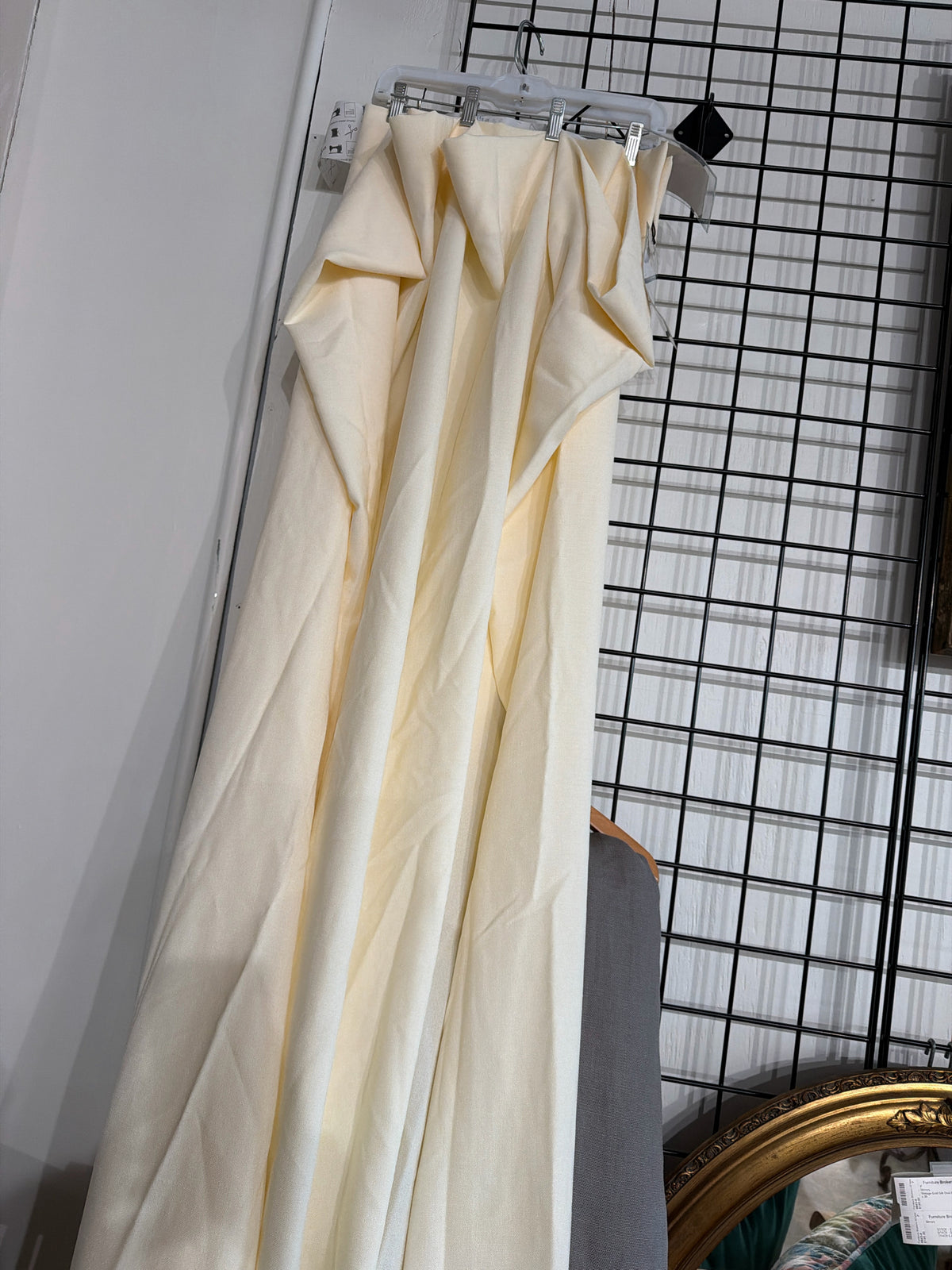 Custom Ivory Linen Curtains (2 Panels) Each 94" W x 124" L